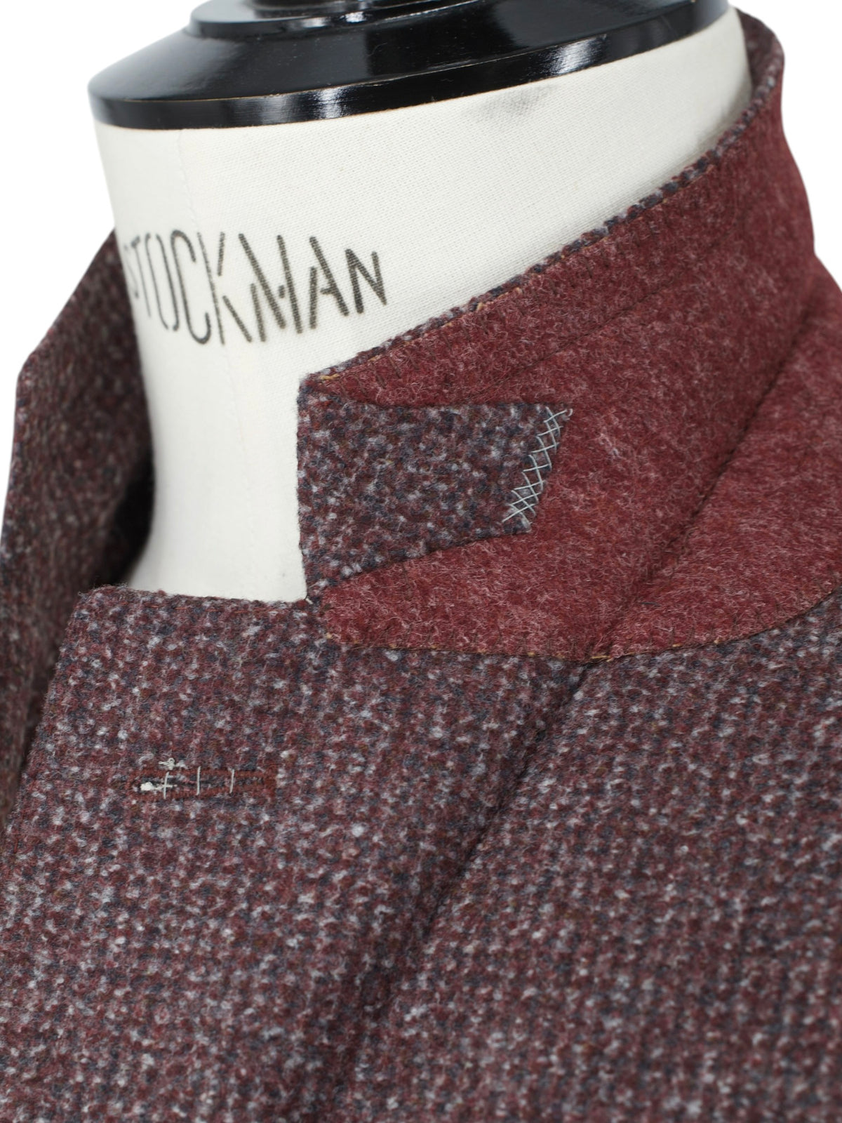 Ermenegildo Zegna Dusty Red Wool, Silk & Cashmere Micro-Pattern Mila Jacket