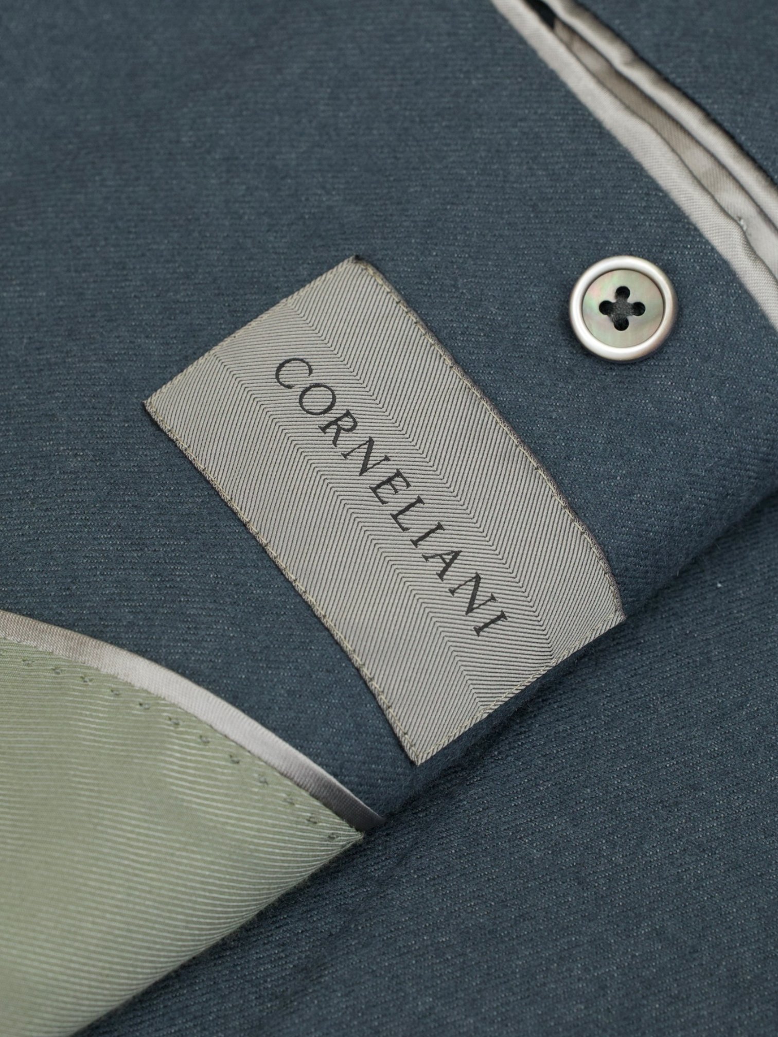 Corneliani Teal Green Cashmere & Silk "Leader Soft" Jacket