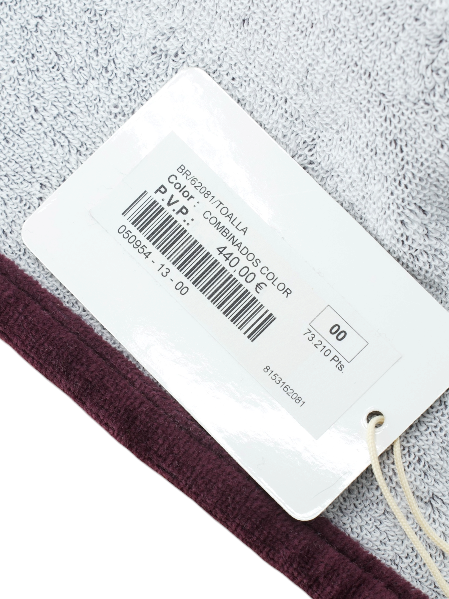 Brioni Wine Red & White Terry-Cotton Summer-Flâneur Towel