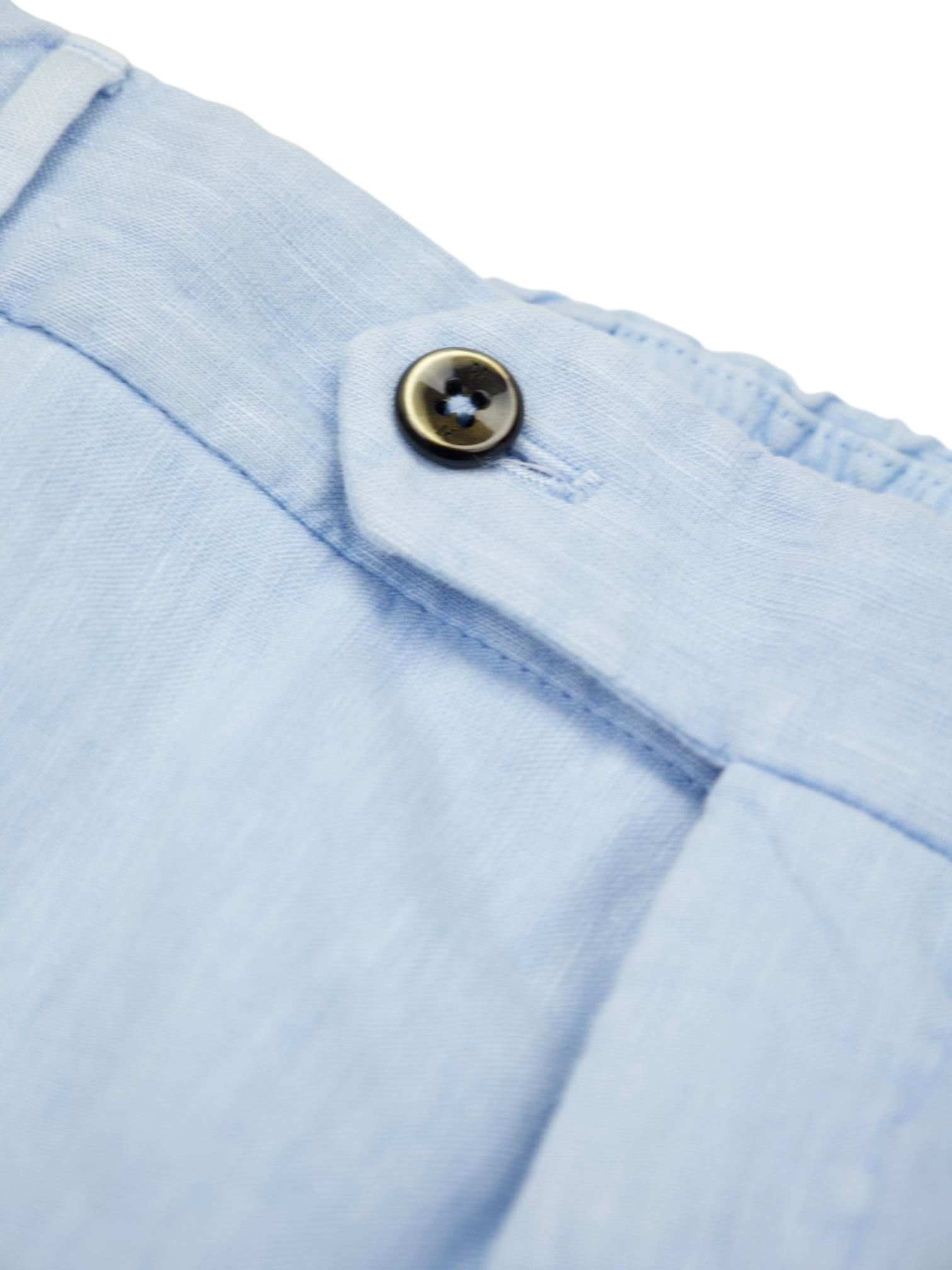 PT01 Light Blue Cotton & Linen Trousers