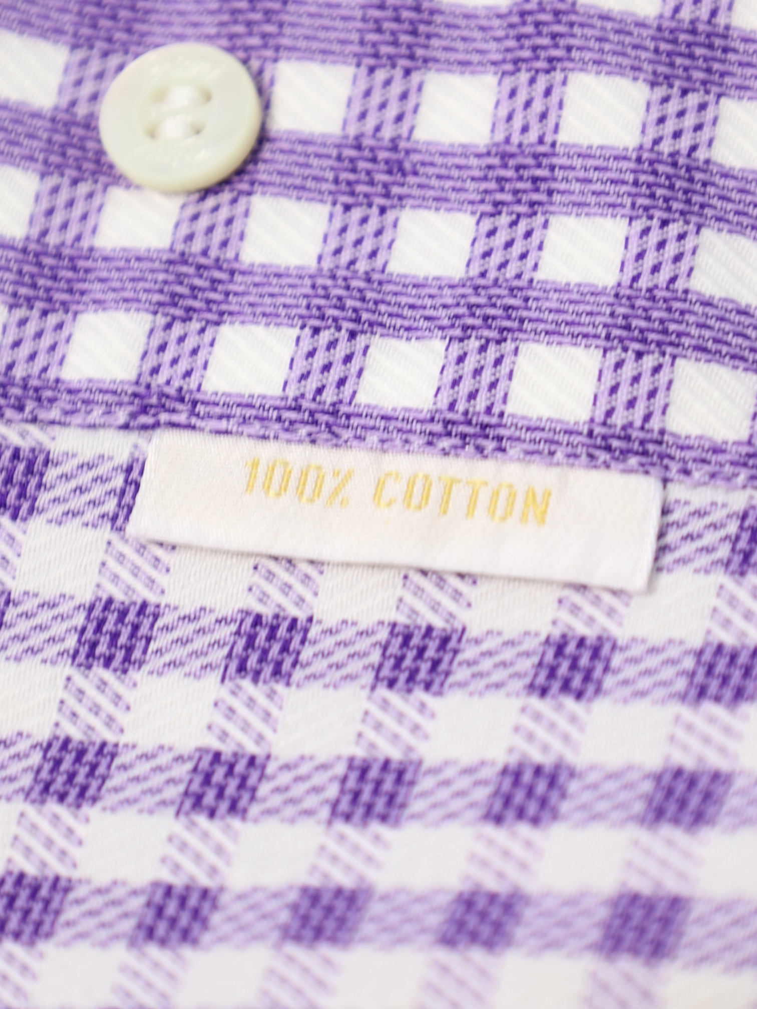 Brioni Purple Gingham Check Shirt