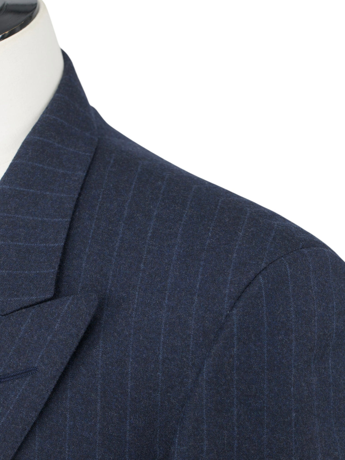 Ermenegildo Zegna Vintage Dark Blue Wool & Cashmere Double Breasted Pinstripe Suit