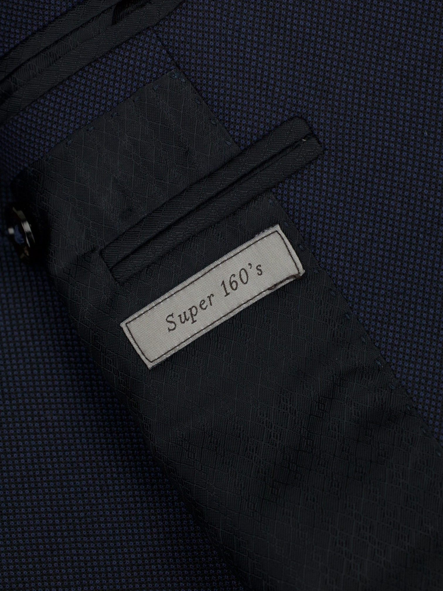 Canali Navy 3-Piece Super 160's Birdseye Suit