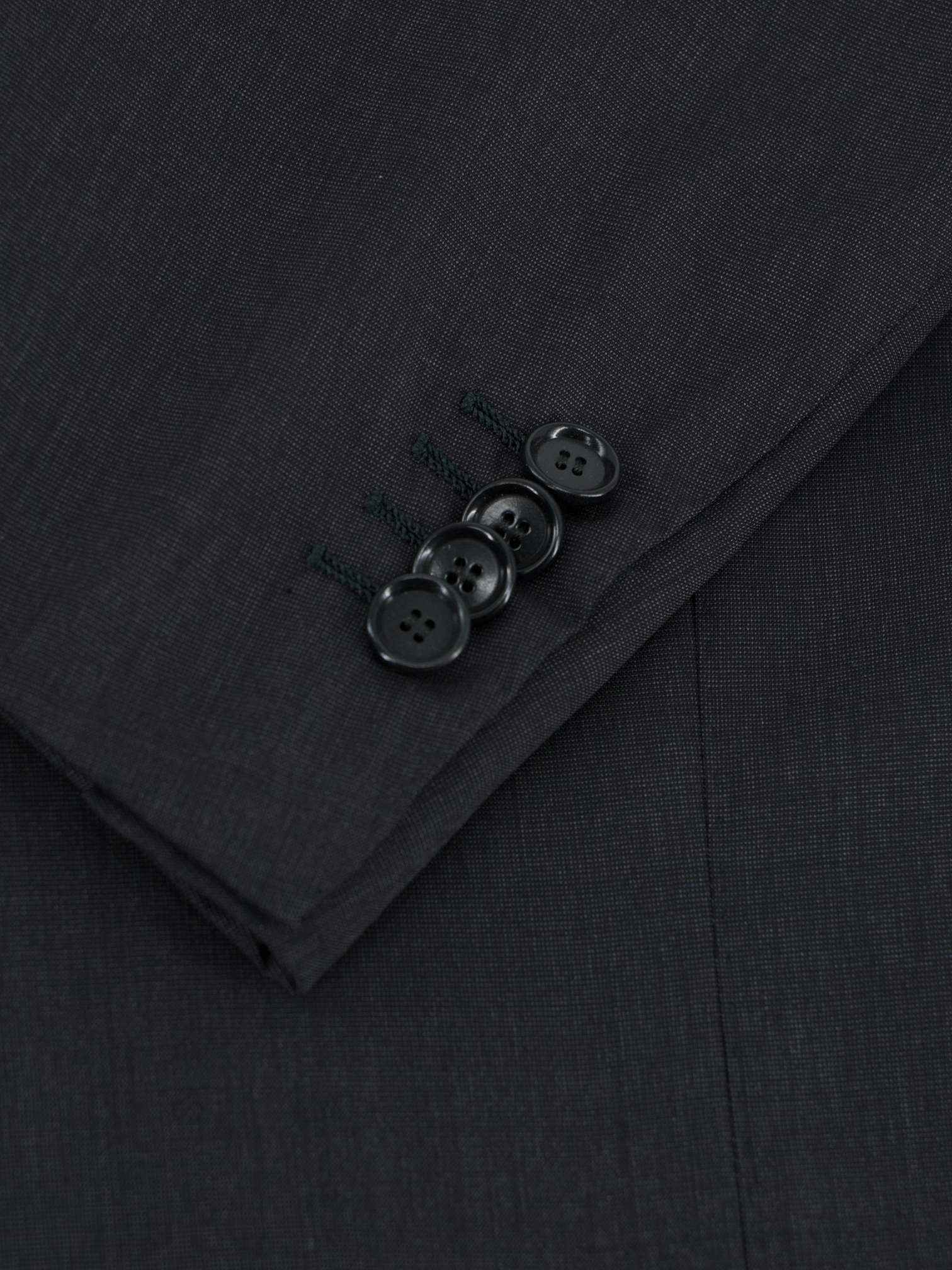 Cesare Attolini Charcoal Super 180's Pinpoint Business Suit