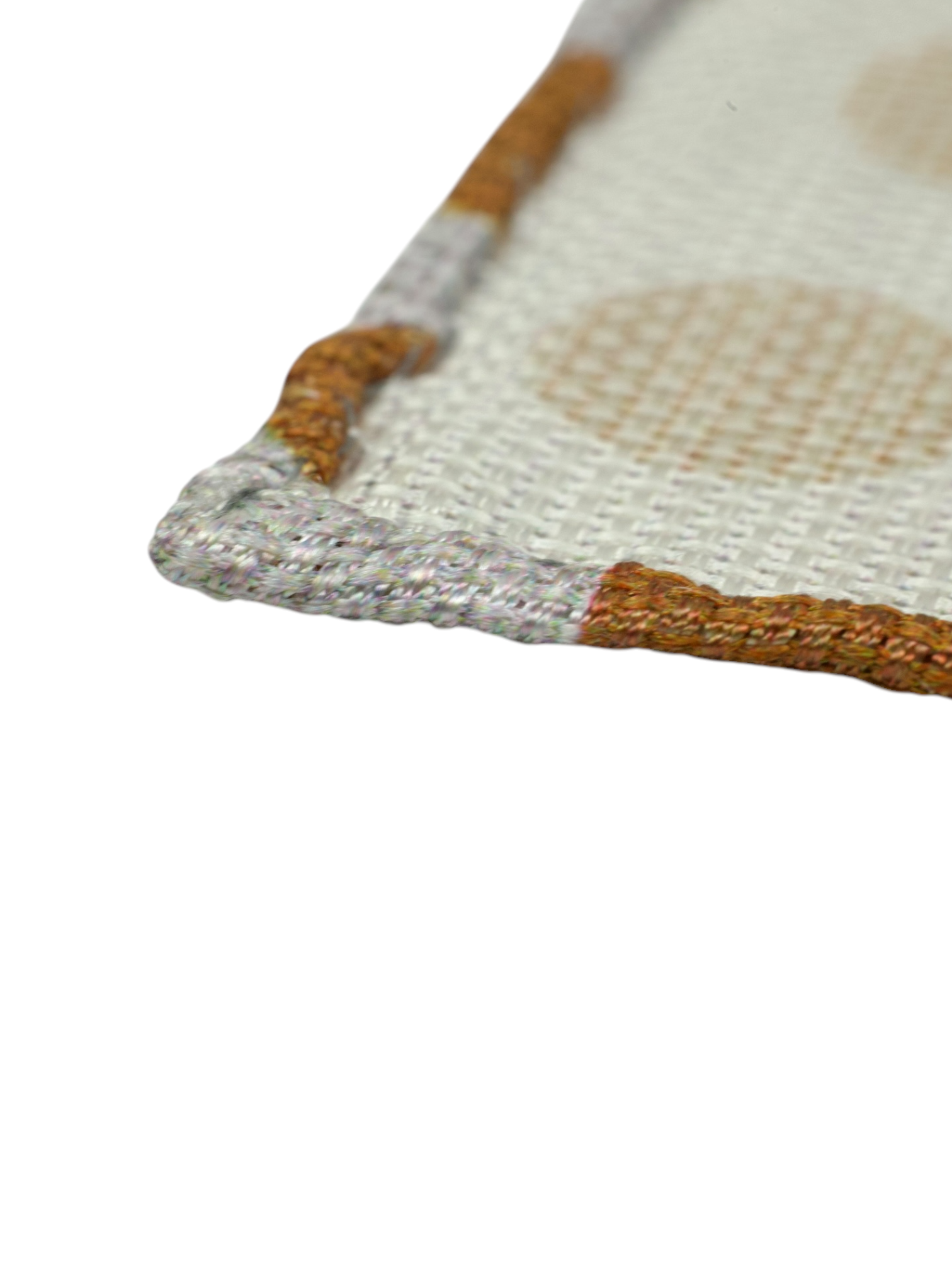 Kiton 5-Fold Taupe & Burnt Orange Handrolled Silk Polkadot Tie