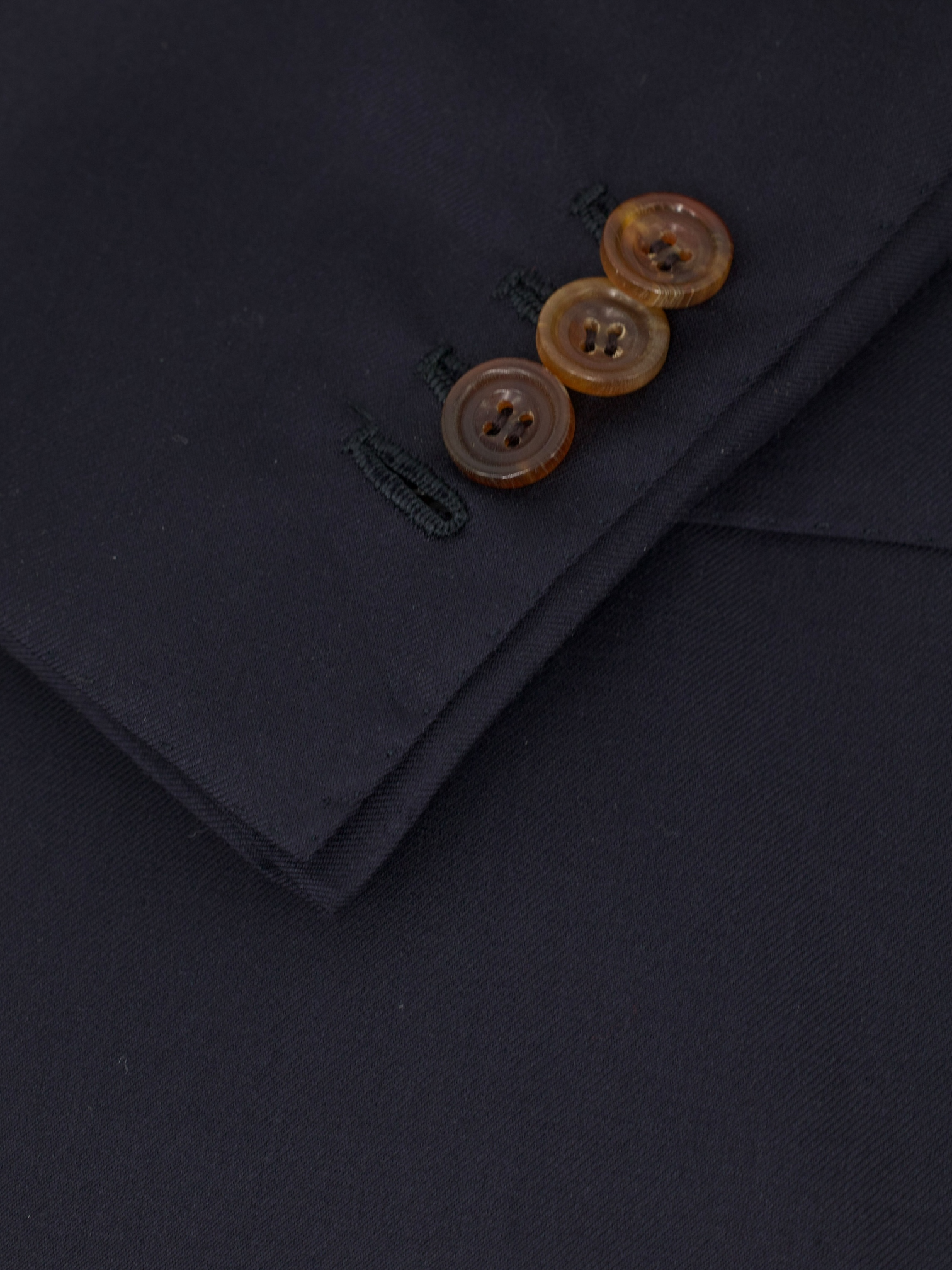 Kiton Navy Fine-Wool Twill Neapolitan Blazer Jacket