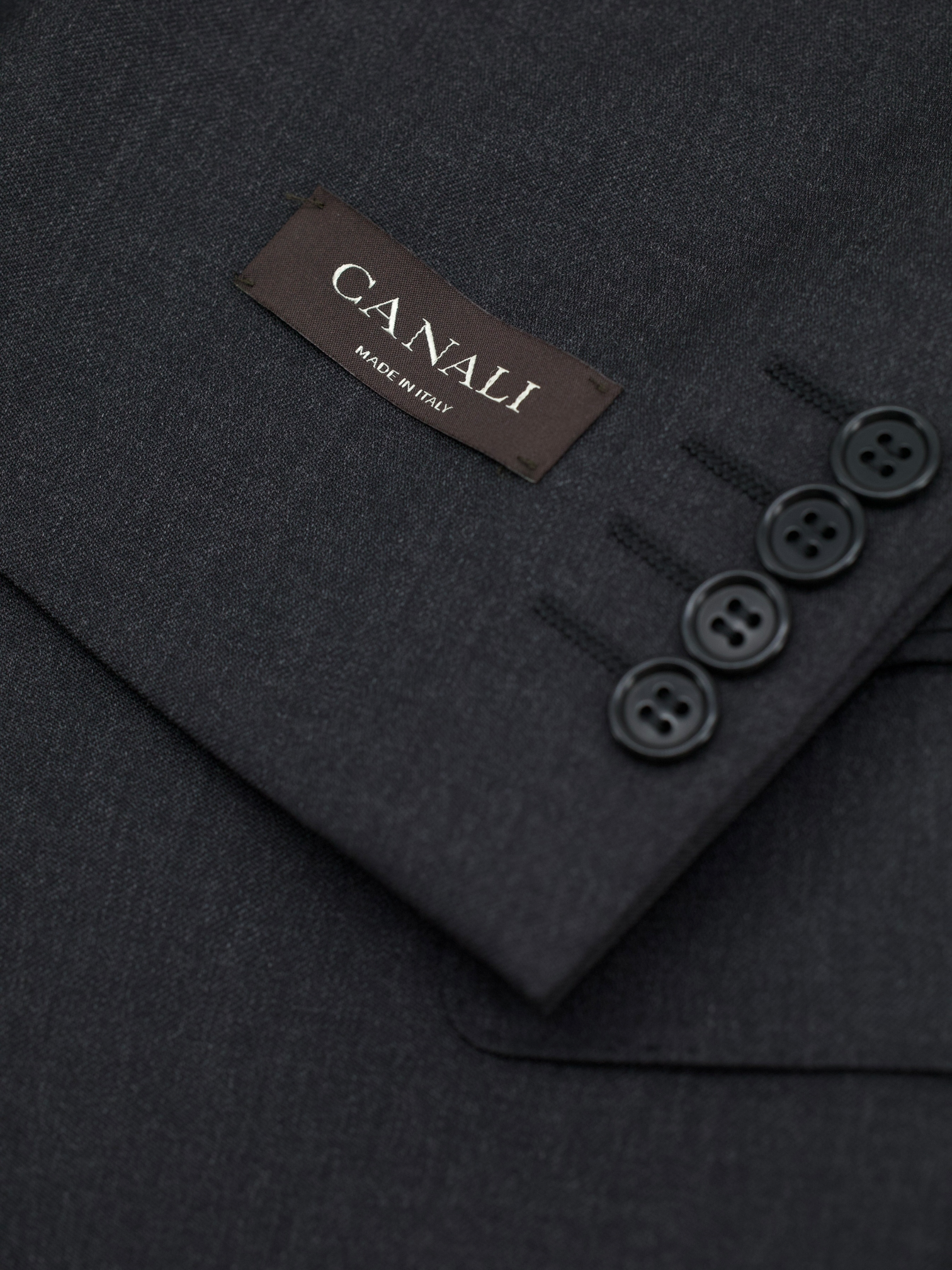 Canali Dark Grey Fine-Wool Timeless "Corto" Suit