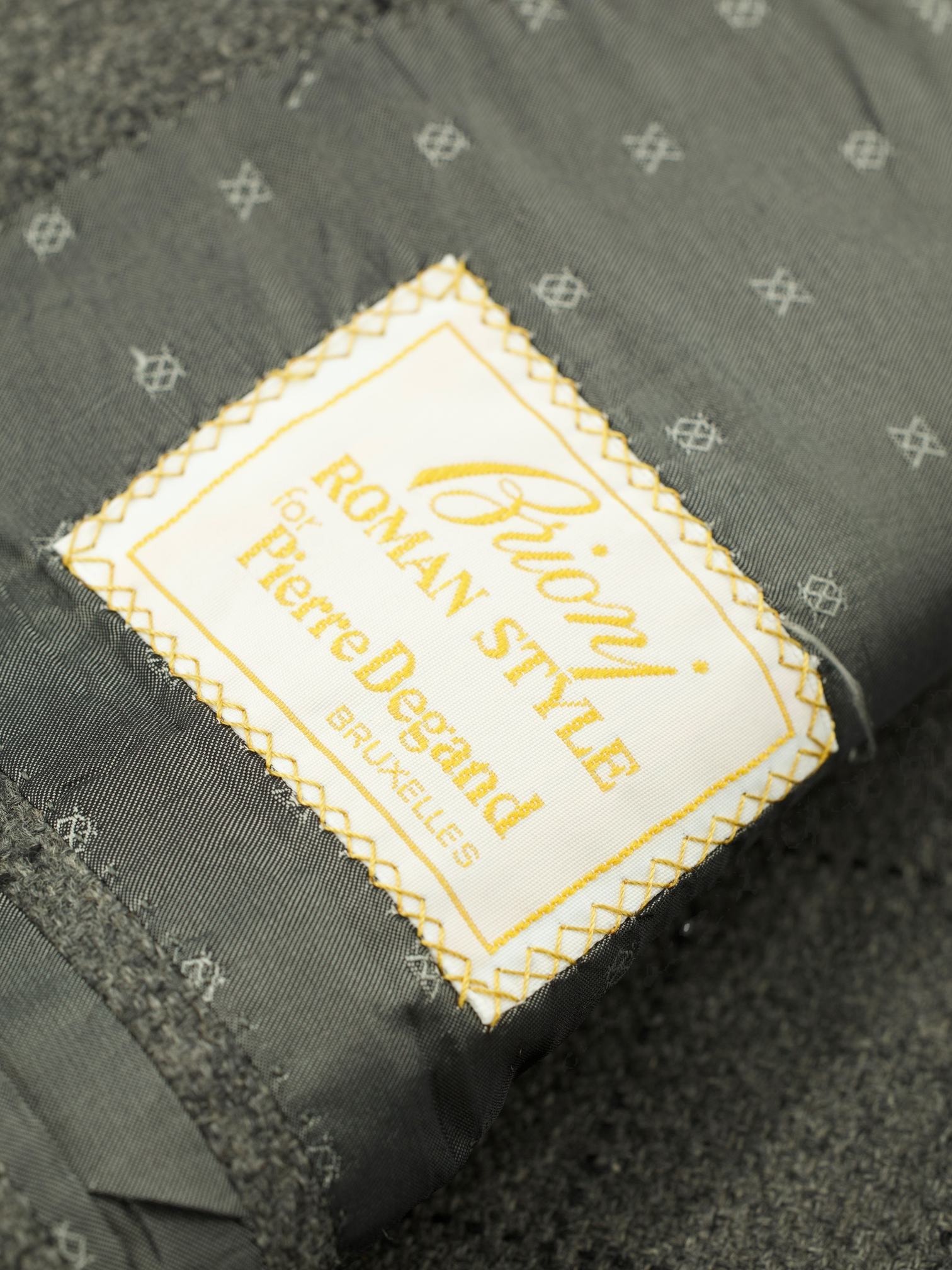 Brioni Vintage Sage Grey Pure Camel Windowpane Traiano Jacket