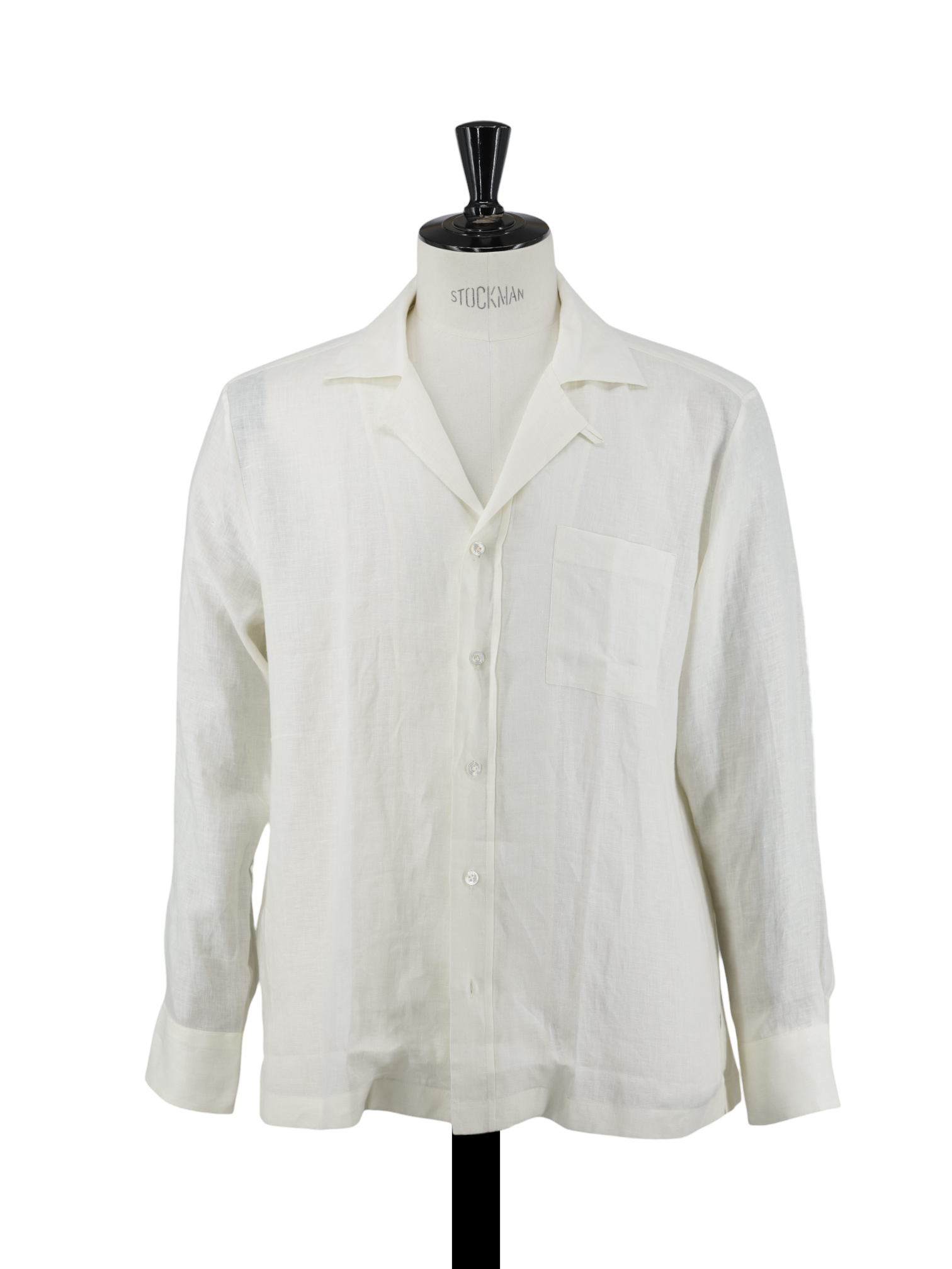 Lardini Ivory Pure Linen Camp-Collar Summer Shirt