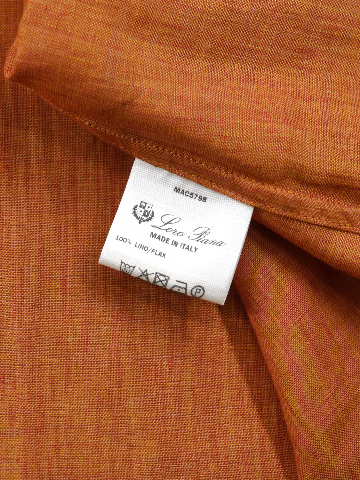 Loro Piana Terracotta André Garment-Dyed Linen Summer Shirt