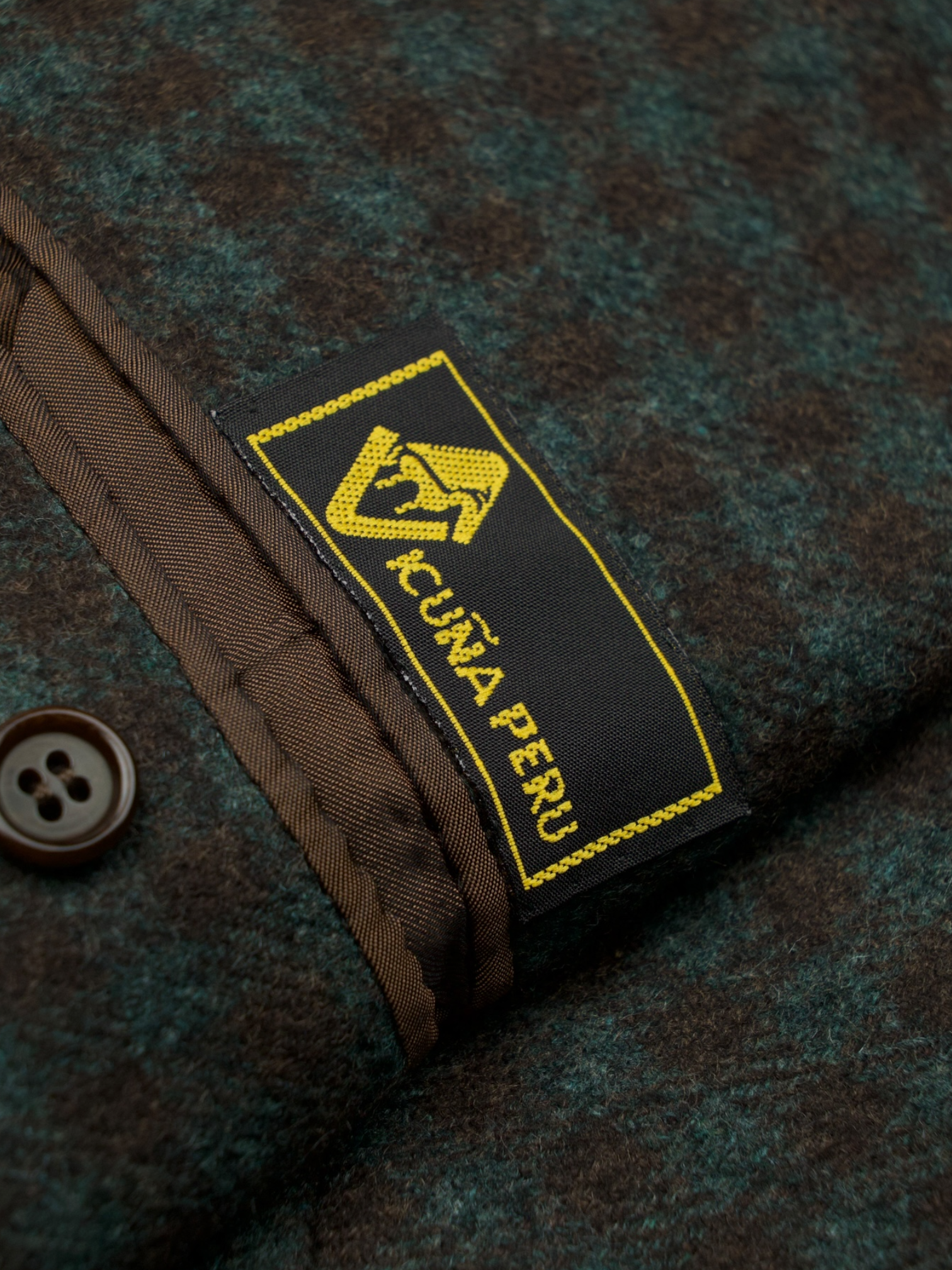 Kiton Green & Brown Cashmere, Vicuña & Silk Gingham-Check Jacket