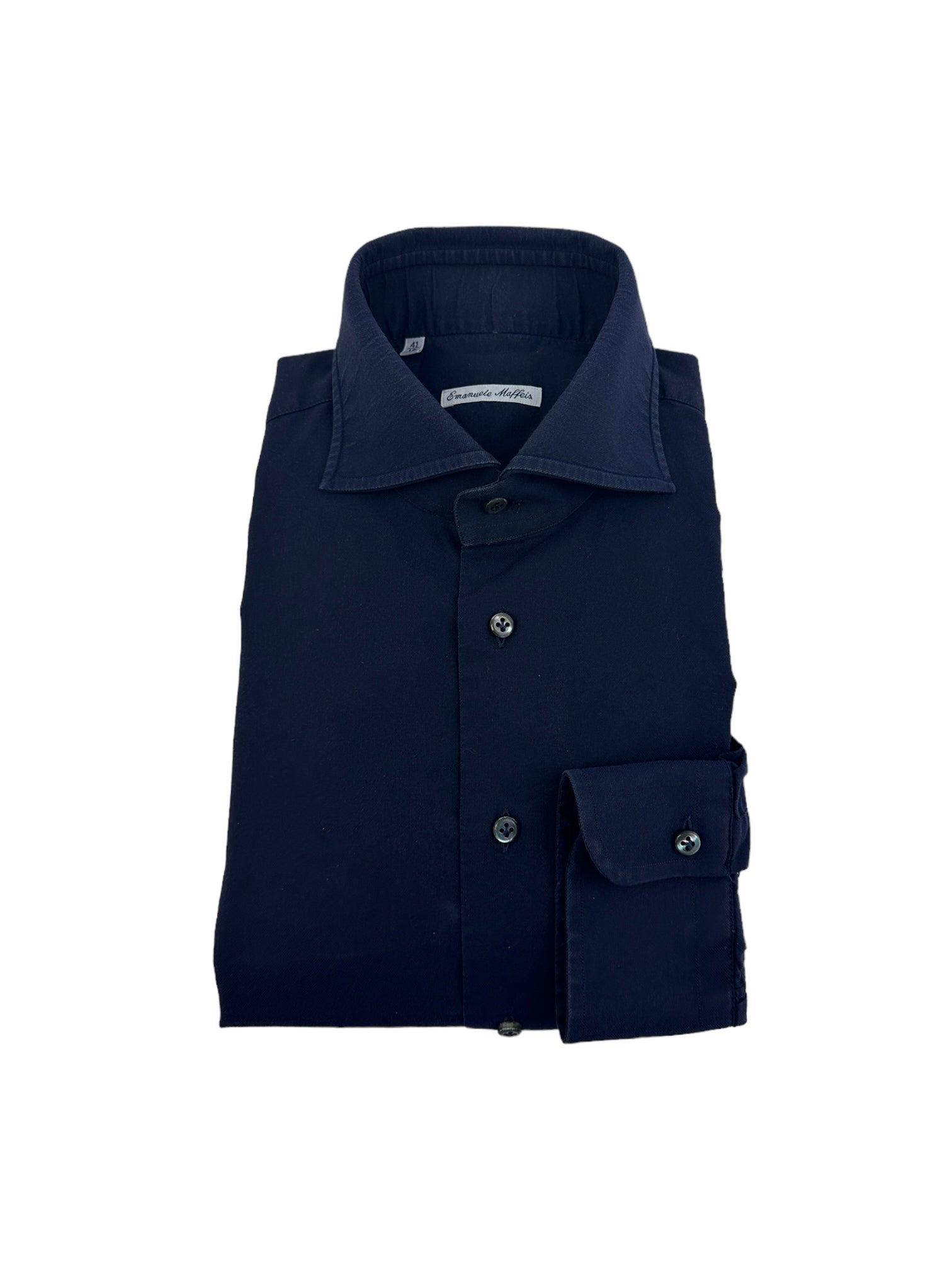 Emanuele Maffeis Navy Cotton Shirt