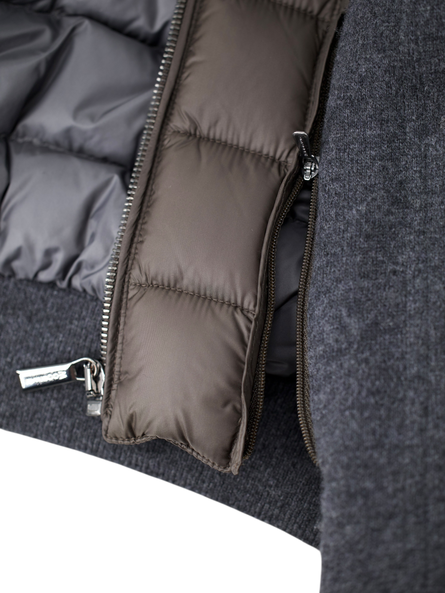 MooRER Grey Wool & Cashmere Down-Padded Montieri Jacket