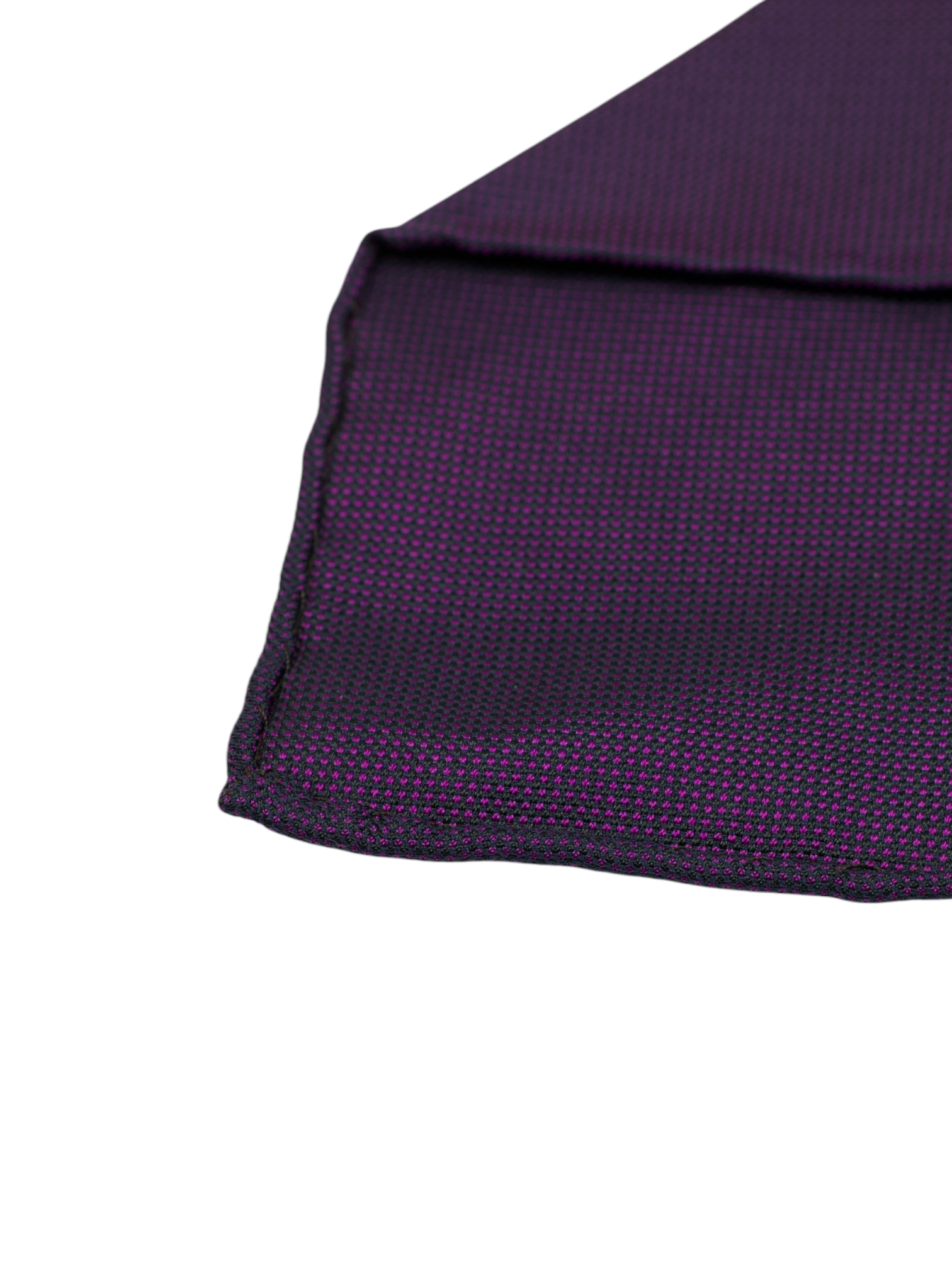 Kiton 5-Fold Sangria Purple Handrolled Silk Pinpoint Tie