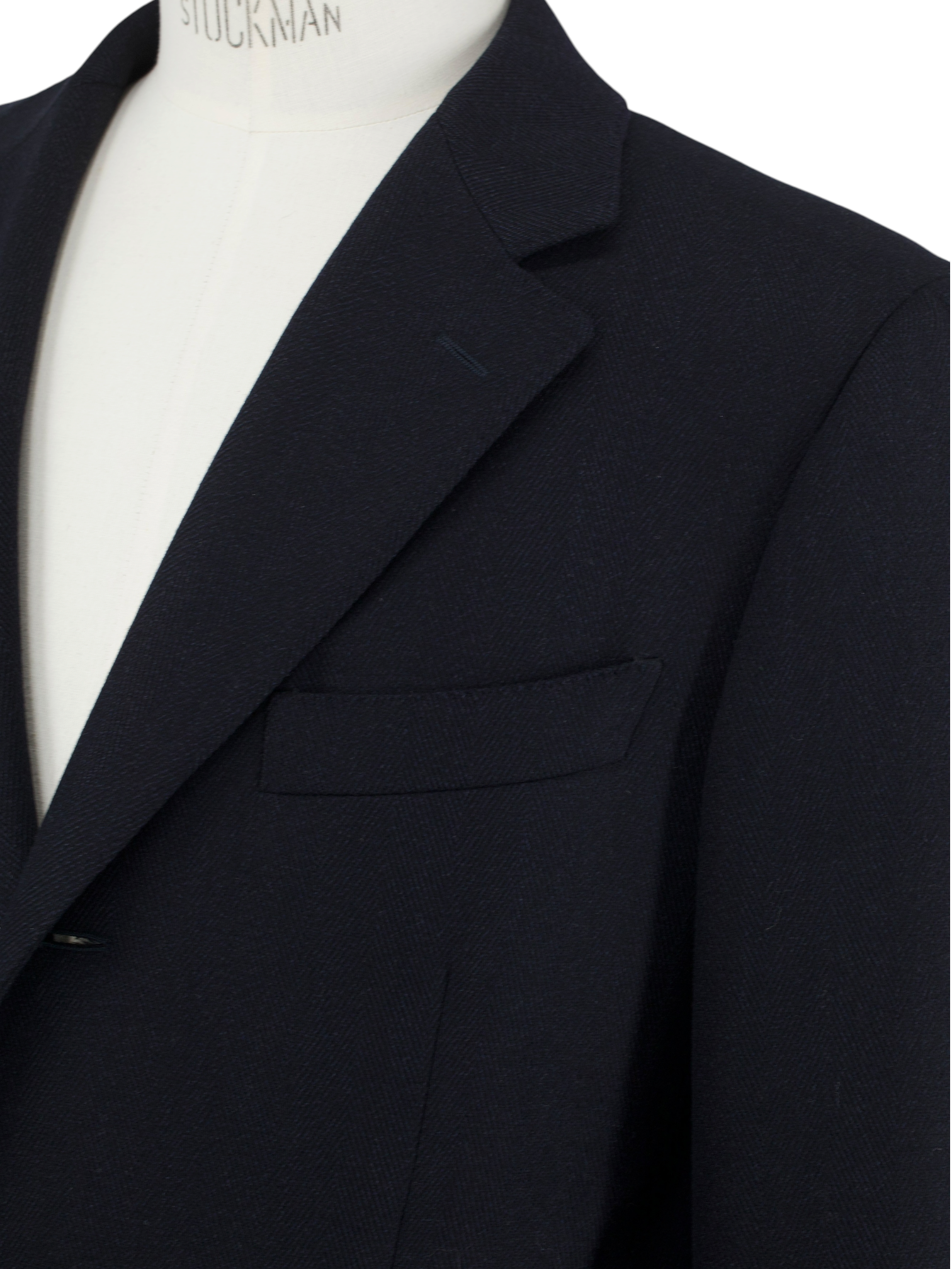 Canali Black Classic Wool & Cashmere Herringbone Overcoat