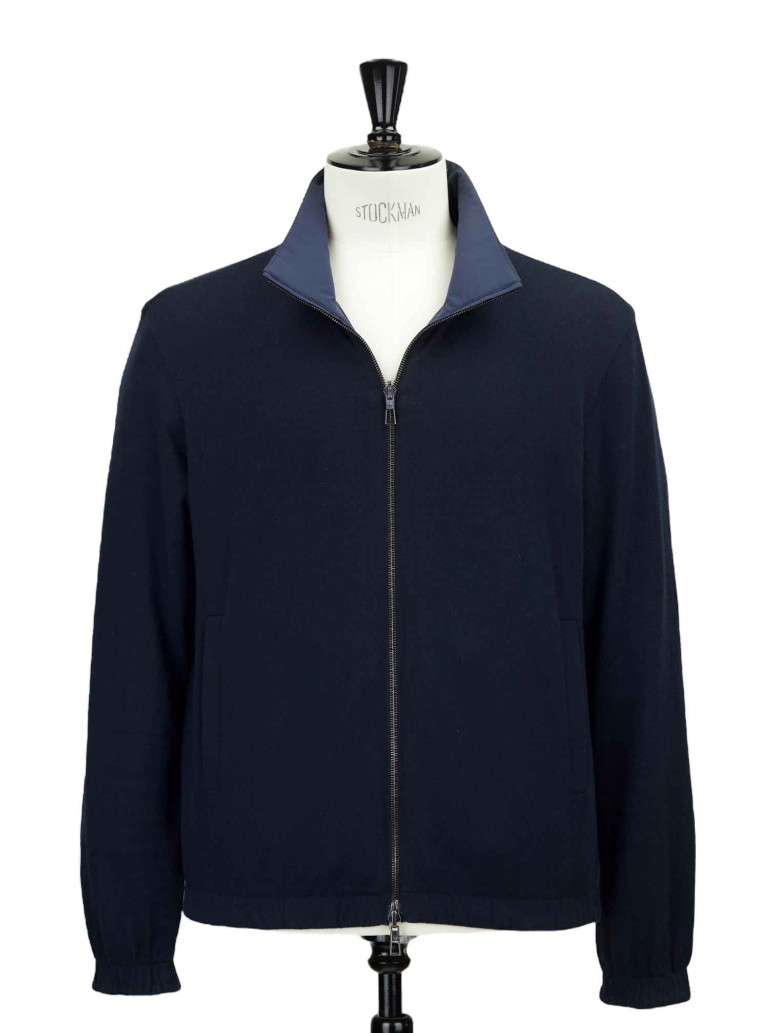 Loro Piana Navy Reversible Cashmere & Green Storm System Windmate Bomb