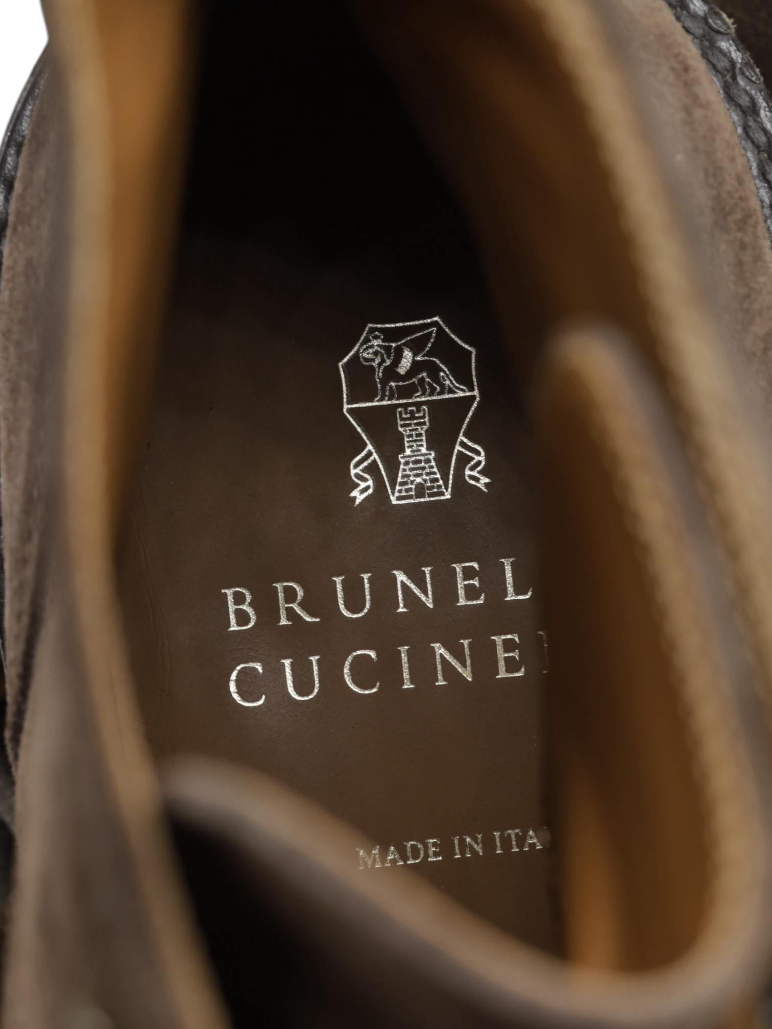 Brunello Cucinelli Dark Brown Suede Balmoral-Style Boots