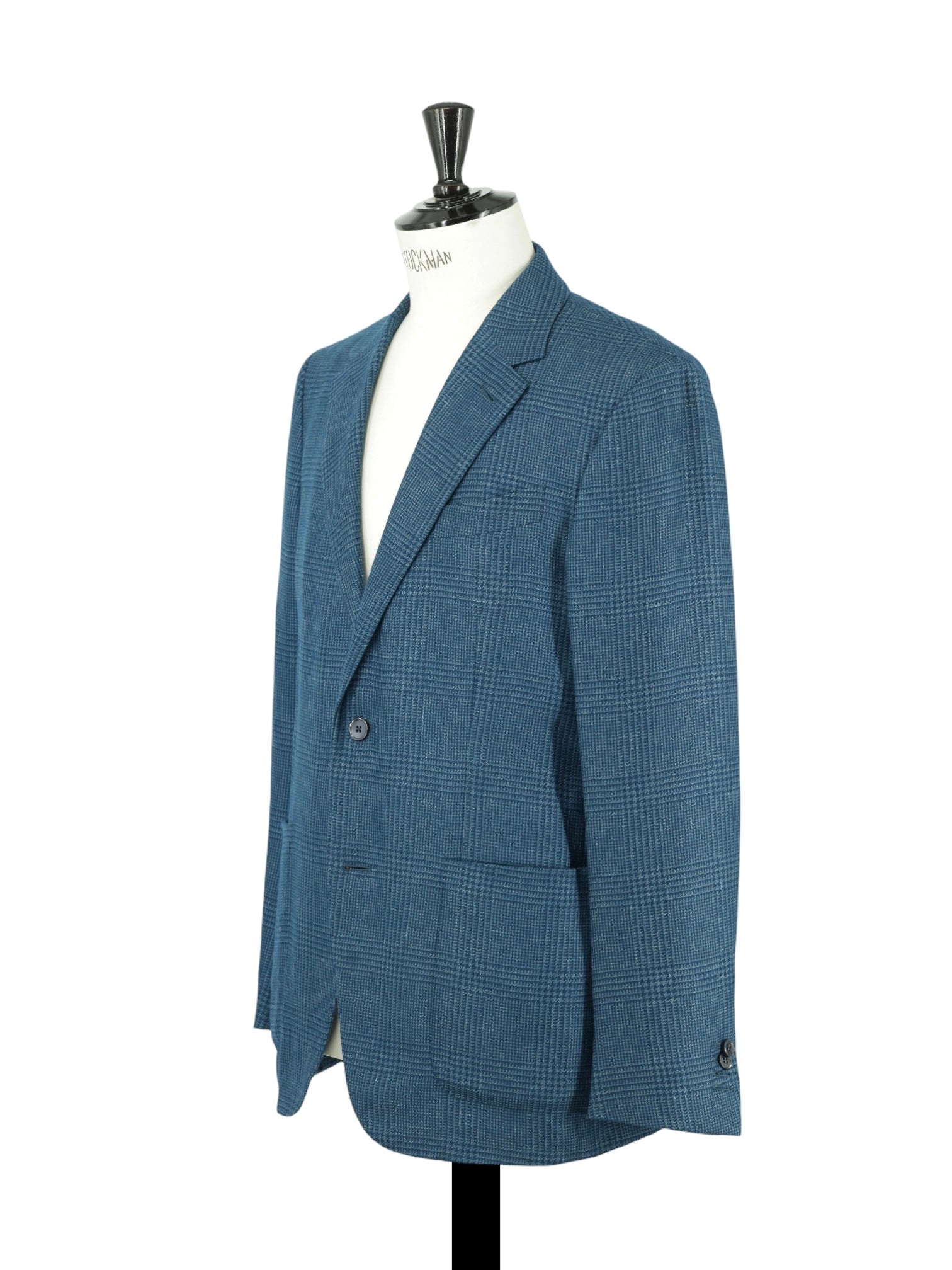 Ermenegildo Zegna Petrol Wool & Silk Prince of Wales Jacket