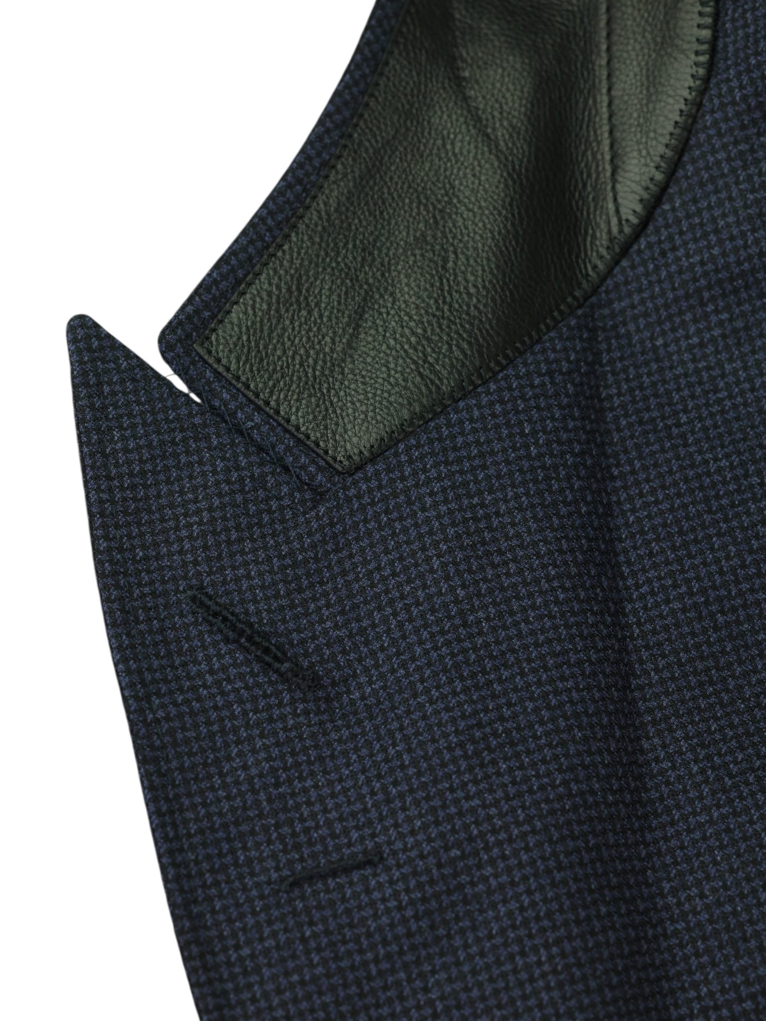 Tom Ford Navy Wool Micro-Pattern Atticus Jacket
