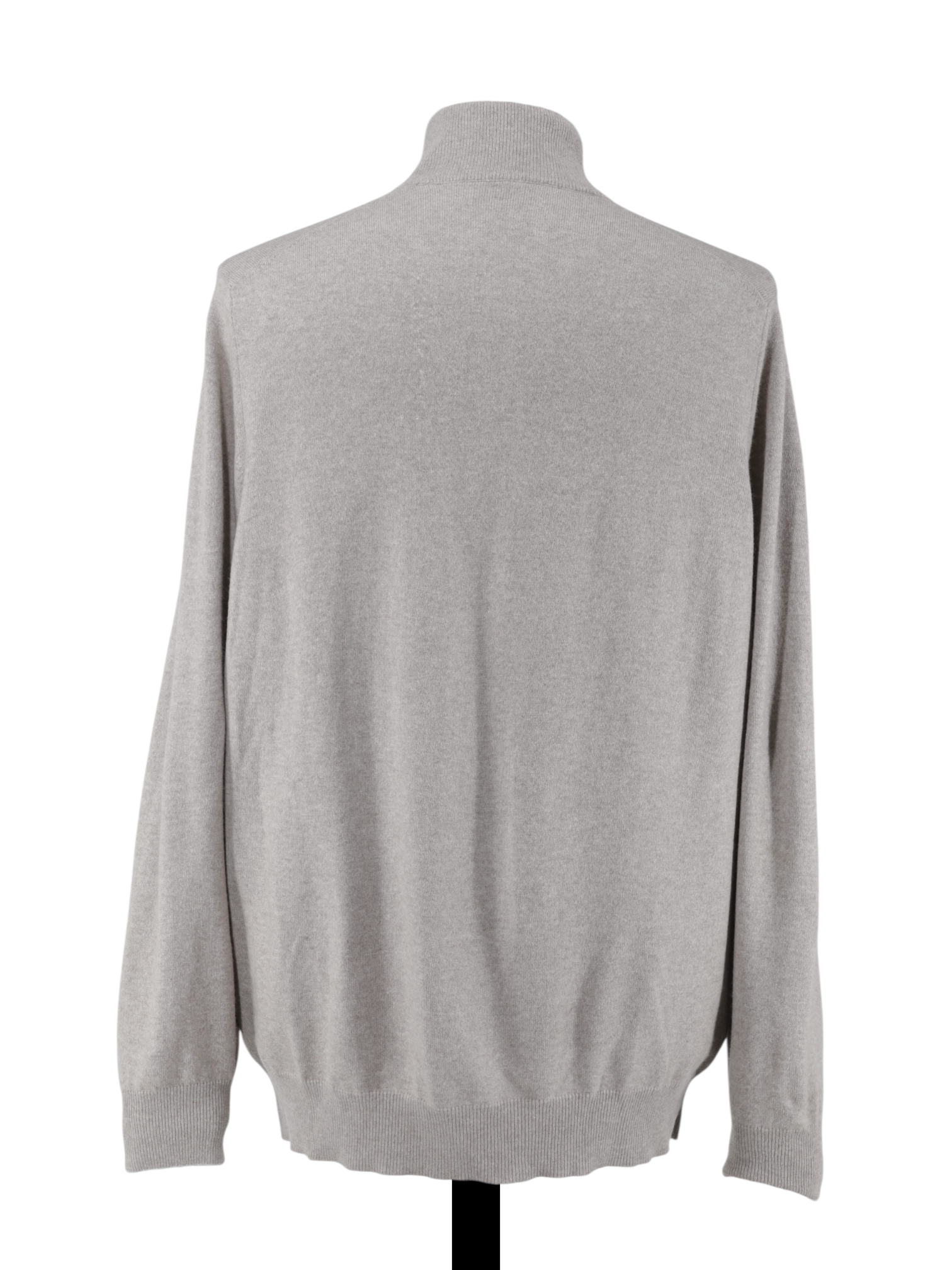 Brunello Cucinelli Light Brown Cashmere Half-Zip Sweater