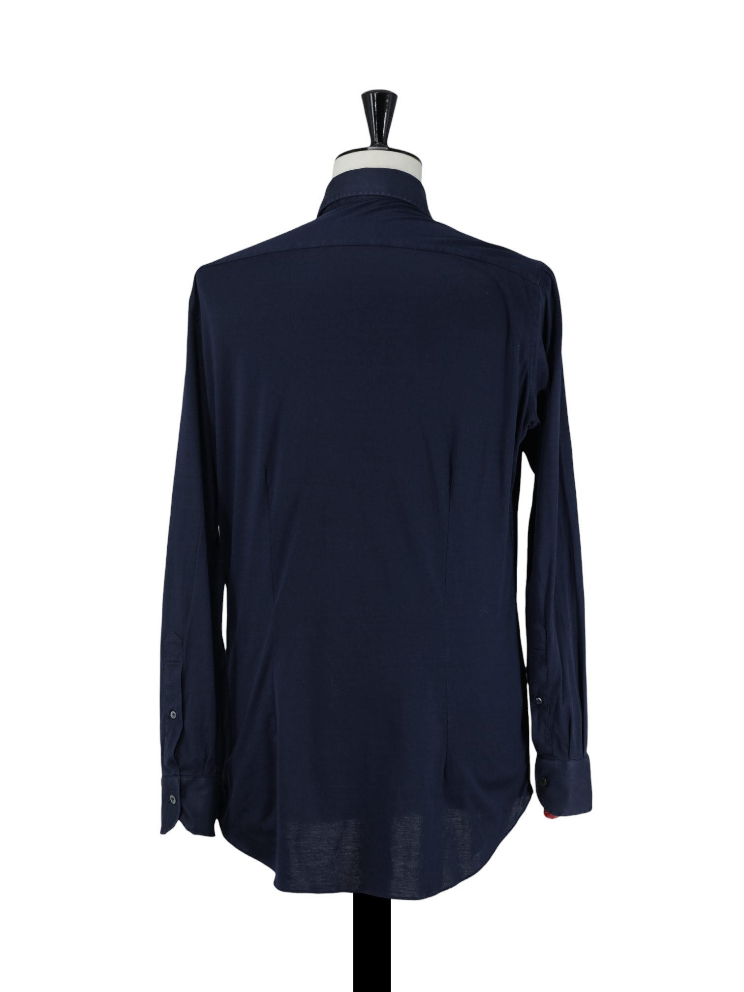 Fray Navy Jersey-Knitted Cotton "Gabriel" Shirt