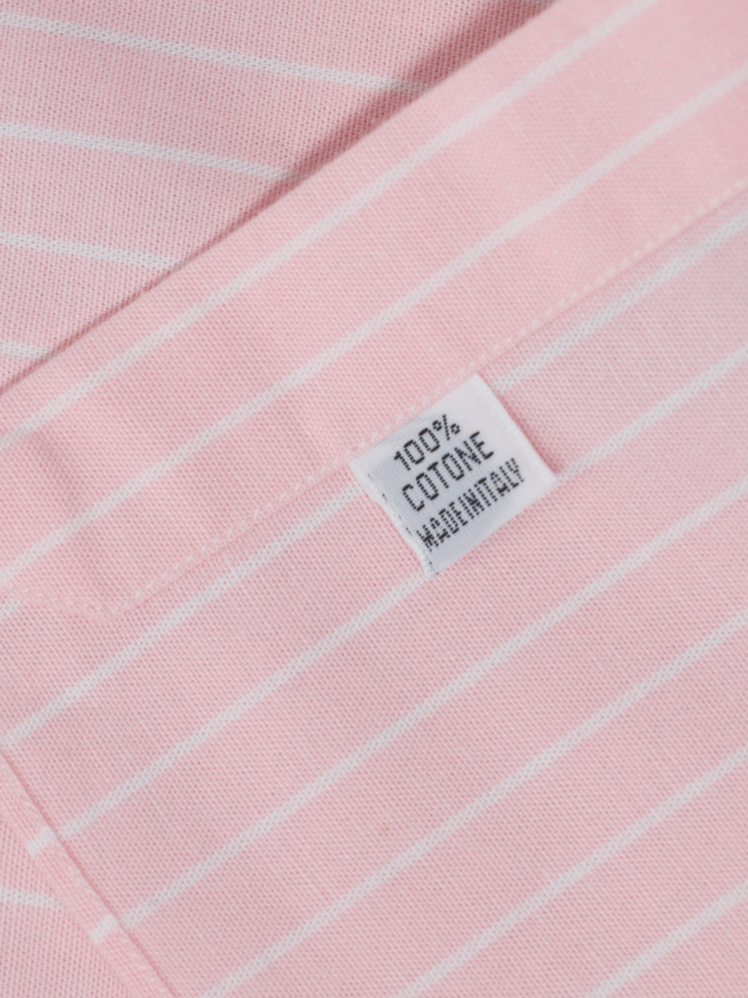 Finamore Pink Heavyweight Chambray Cotton Button-Down Shirt