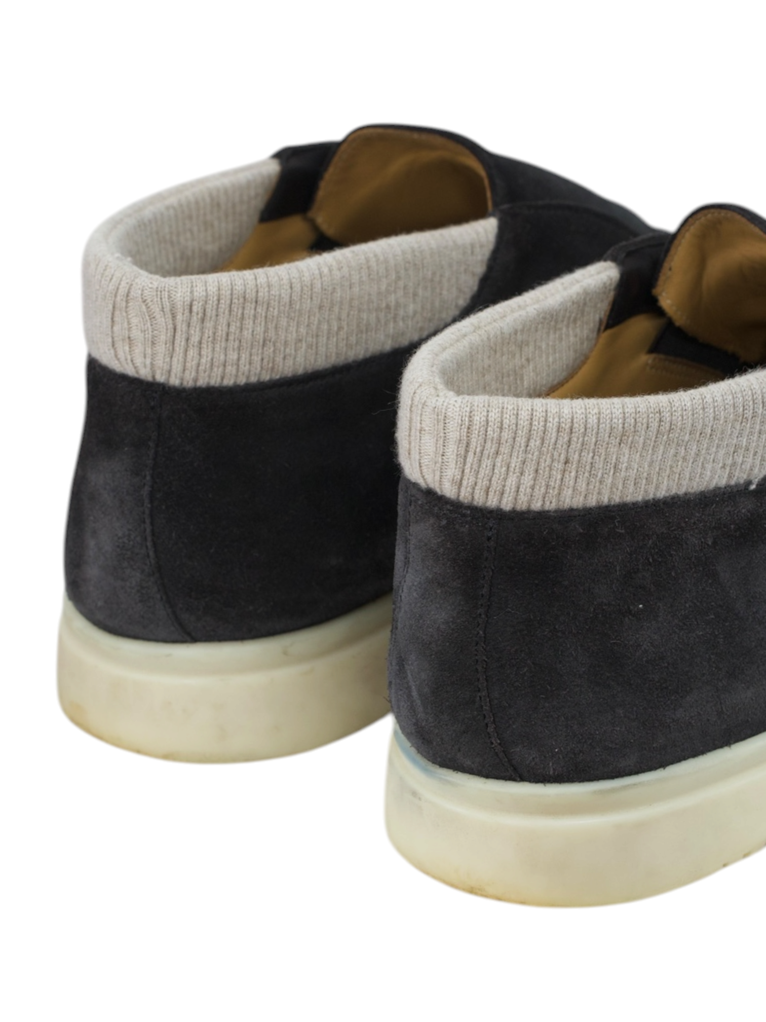 Loro Piana Obsidian Grey Suede Wintery Walk Ankle Boot