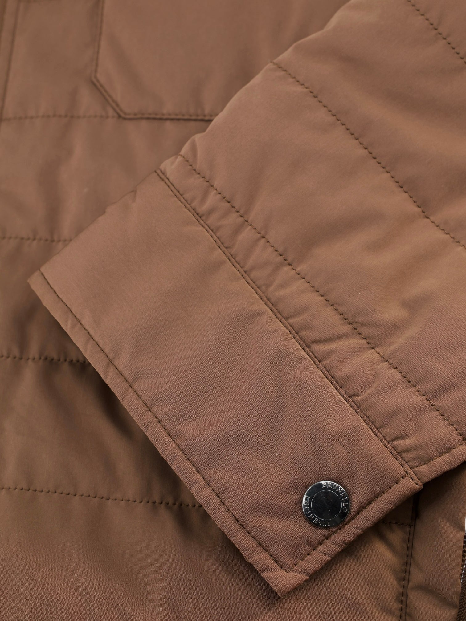 Brunello Cucinelli Brown Lightly-Padded Softshell Fieldjacket