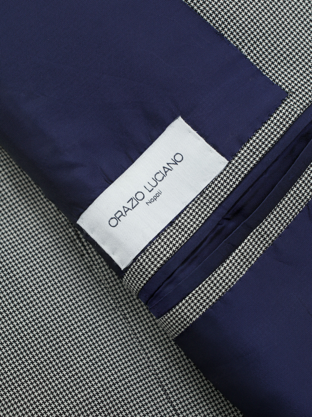 Orazio Luciano Black & Grey Fine-Wool Puppytooth Suit