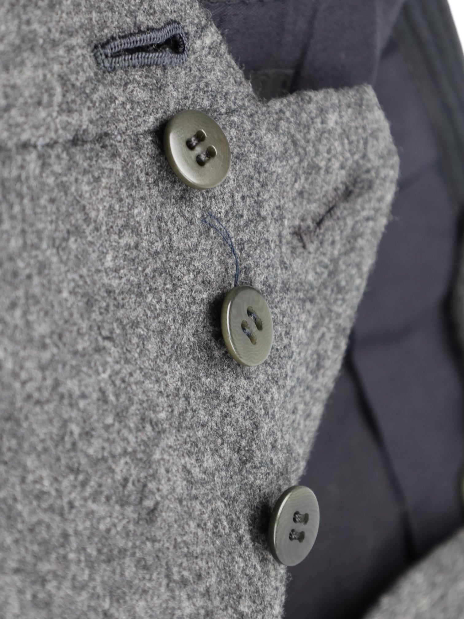 Kiton Grey Timeless Flannel Trousers