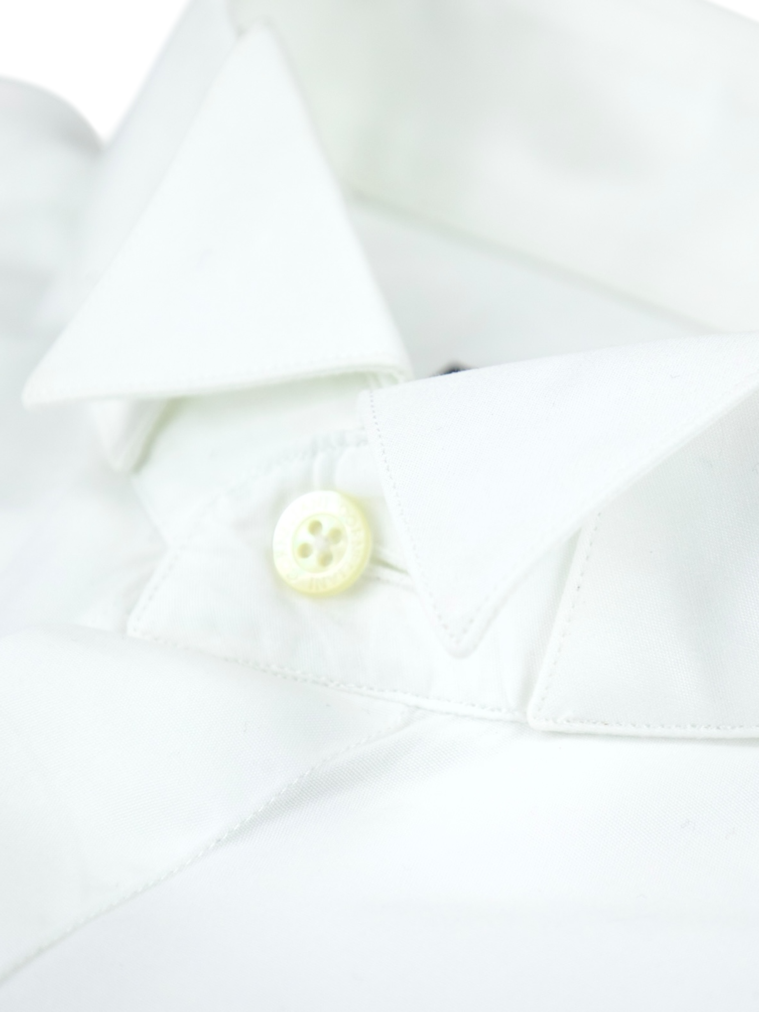 Corneliani White Wing-Collar Cotton Eveningwear Shirt