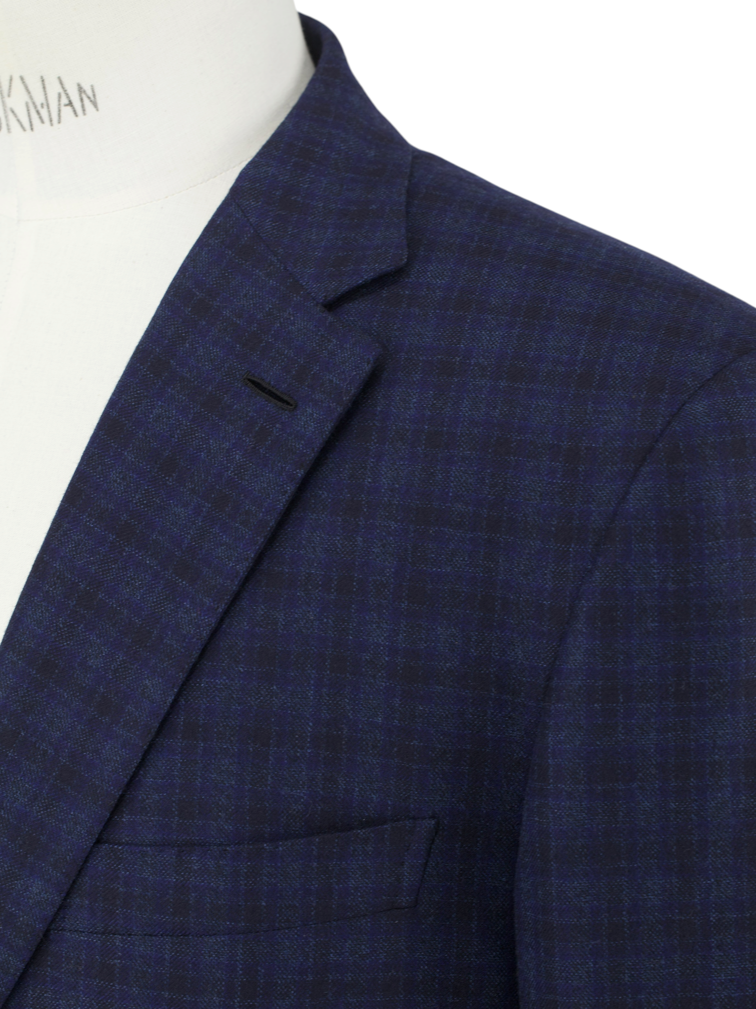 Brioni Dark Blue Brushed-Wool Checkered Brunico jacket