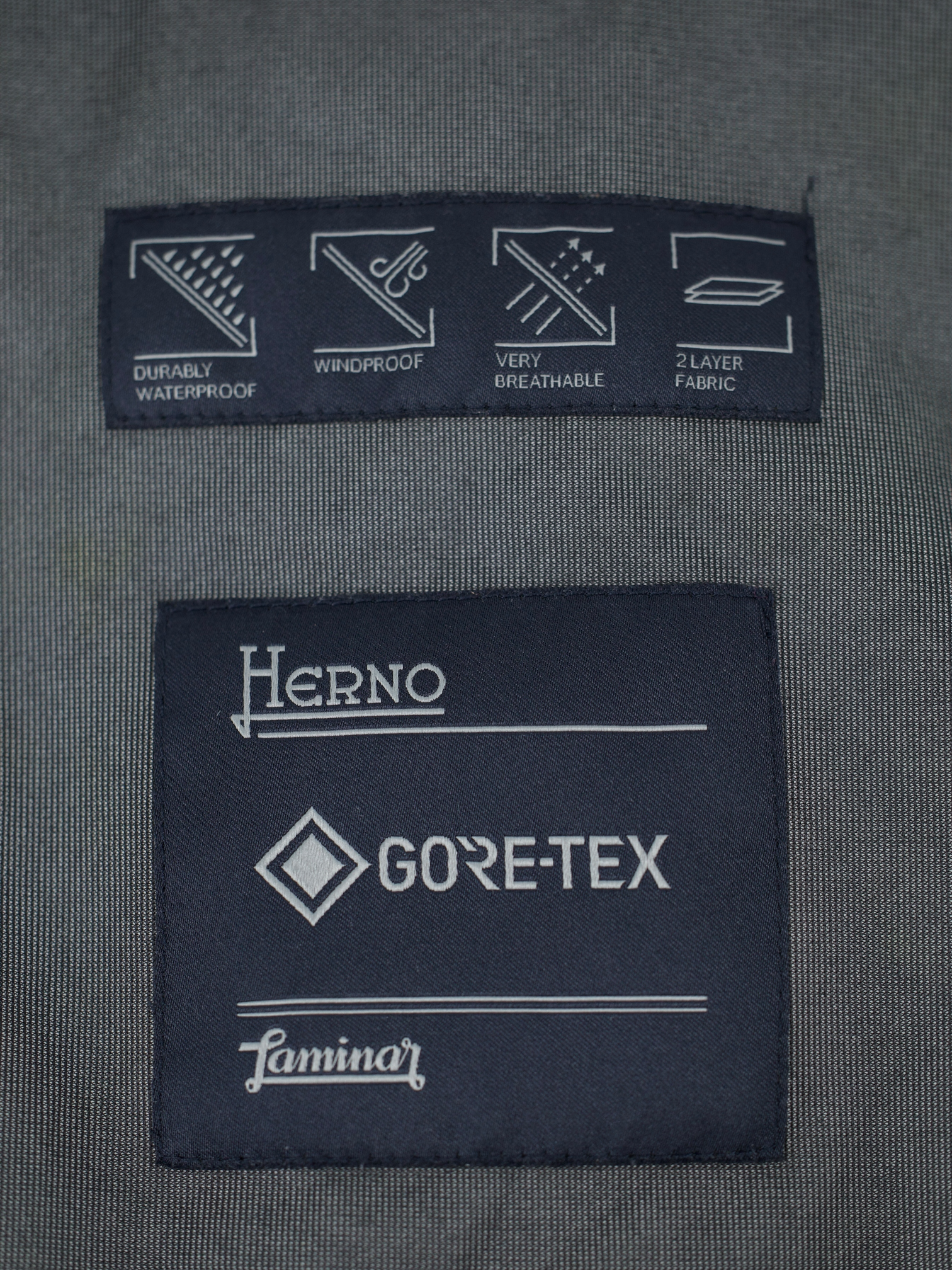 Herno Beige Laminar Gore-Tex Lightly-Padded Dover Carcoat