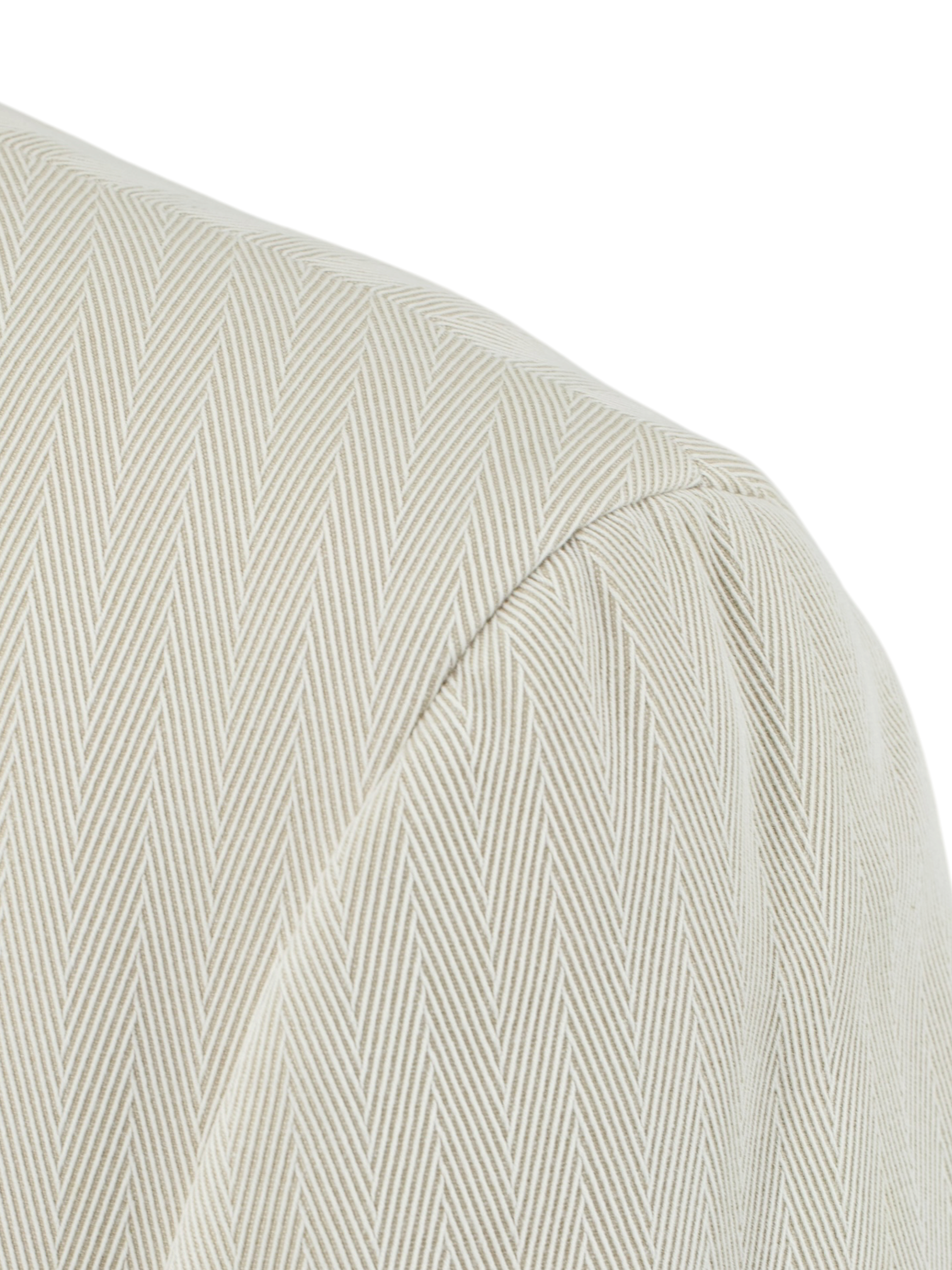 Brunello Cucinelli Sand Pure Cotton Herringbone Jacket