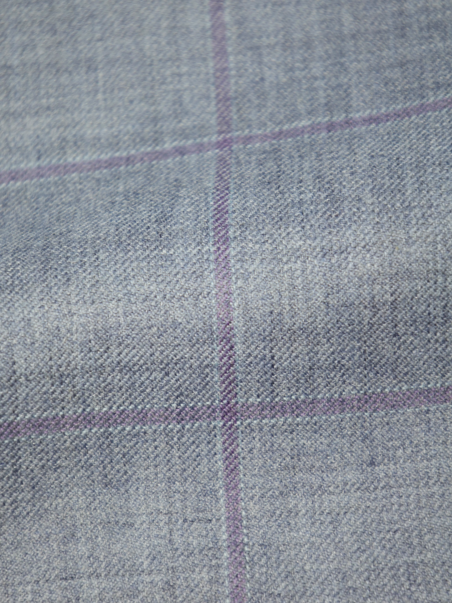 Canali Light Grey & Lavendel Cashmere & Silk Windowpane Jacket