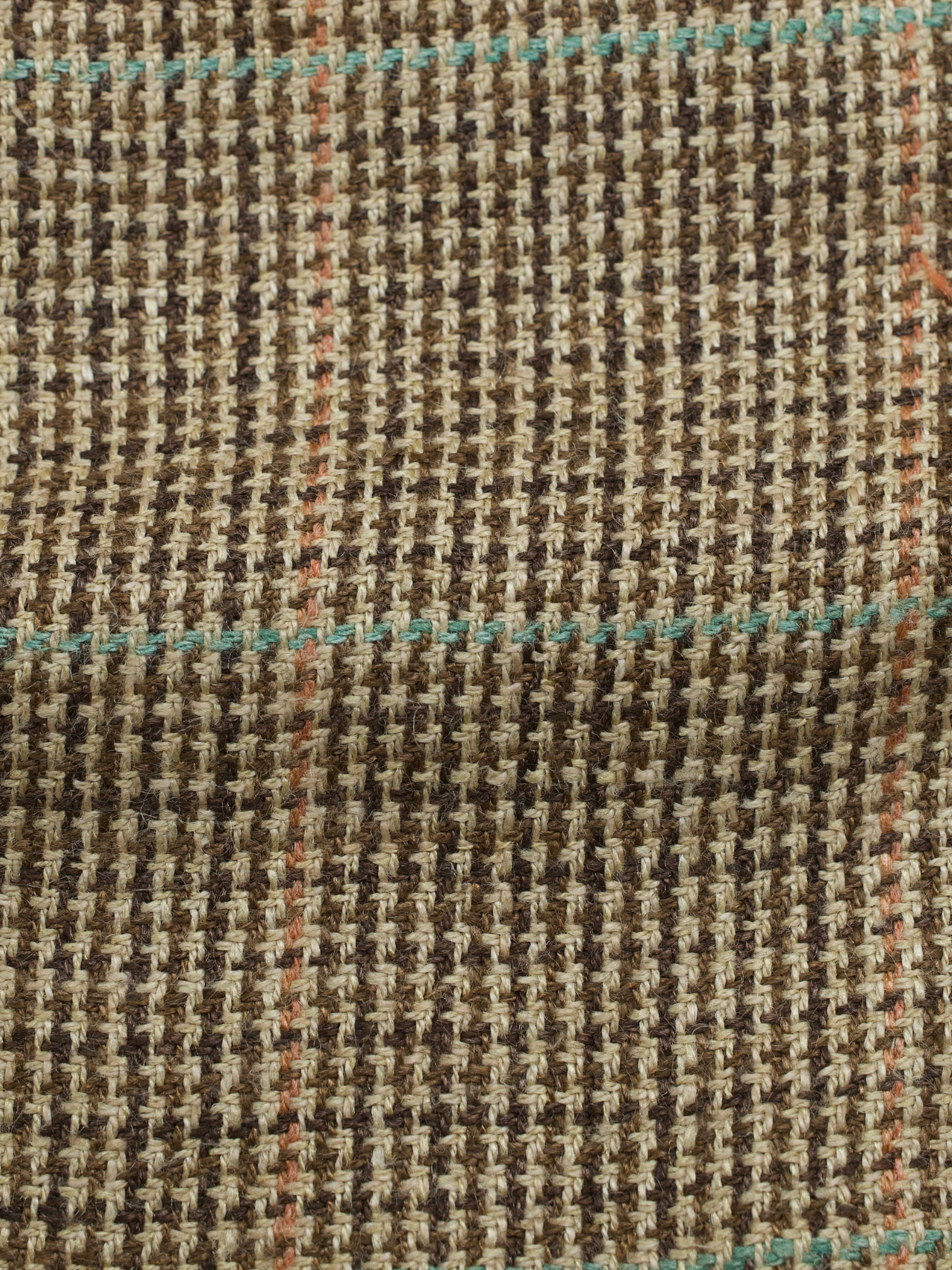 Ralph Lauren Light Brown Linen & Silk Blend Summer-Tweed Check Jacket