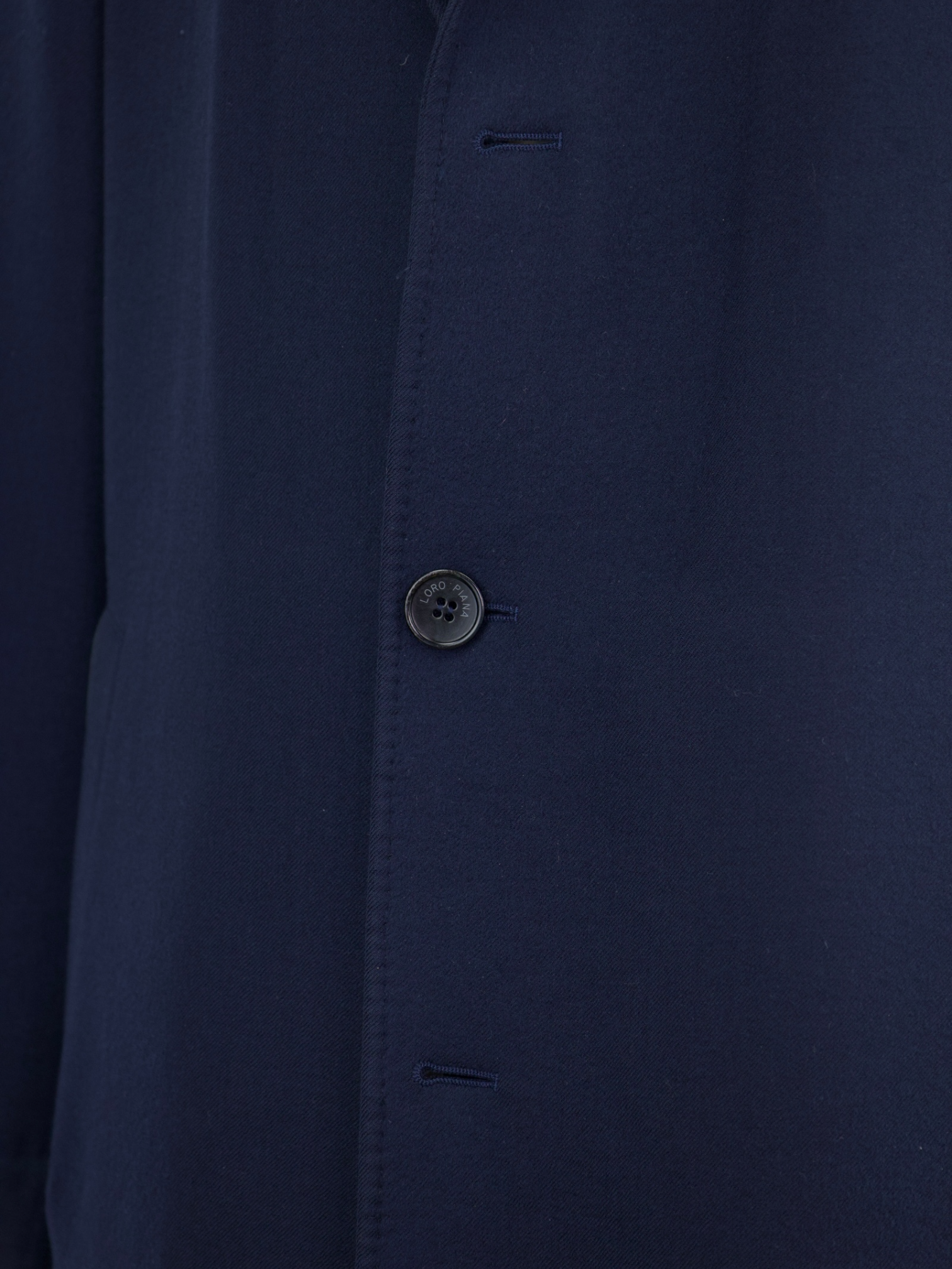 Loro Piana Navy Cashmere Rain System Overcoat