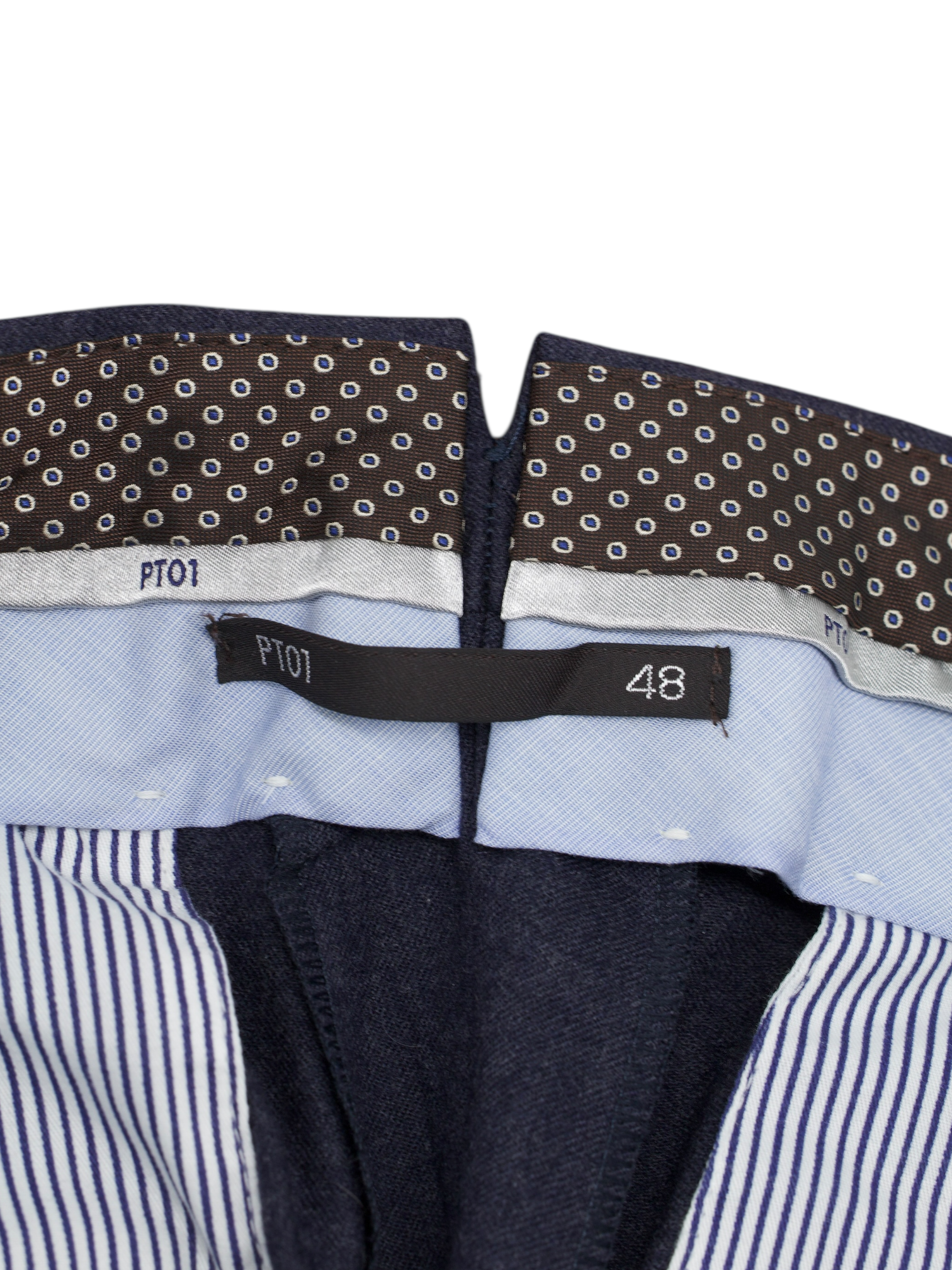 PT01 Steel Blue Wool-Flannel Winter Trousers