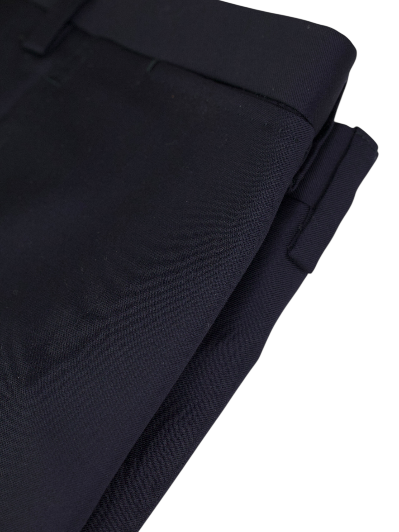 Kiton Navy Extrafine-Wool Timeless Twill Trousers