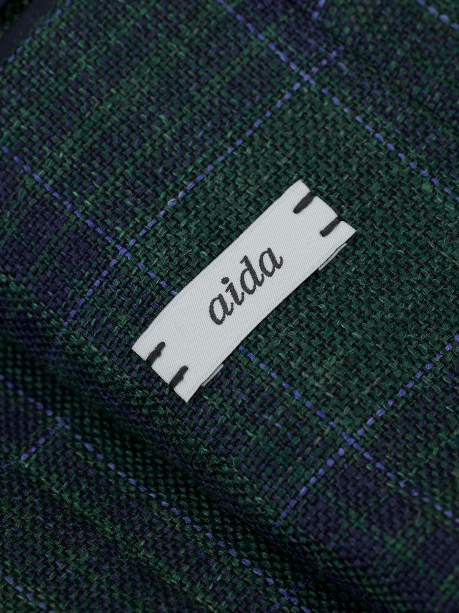 Caruso Bottle Green & Blue Wool, Silk & Linen "Summertime" Aida Jacket