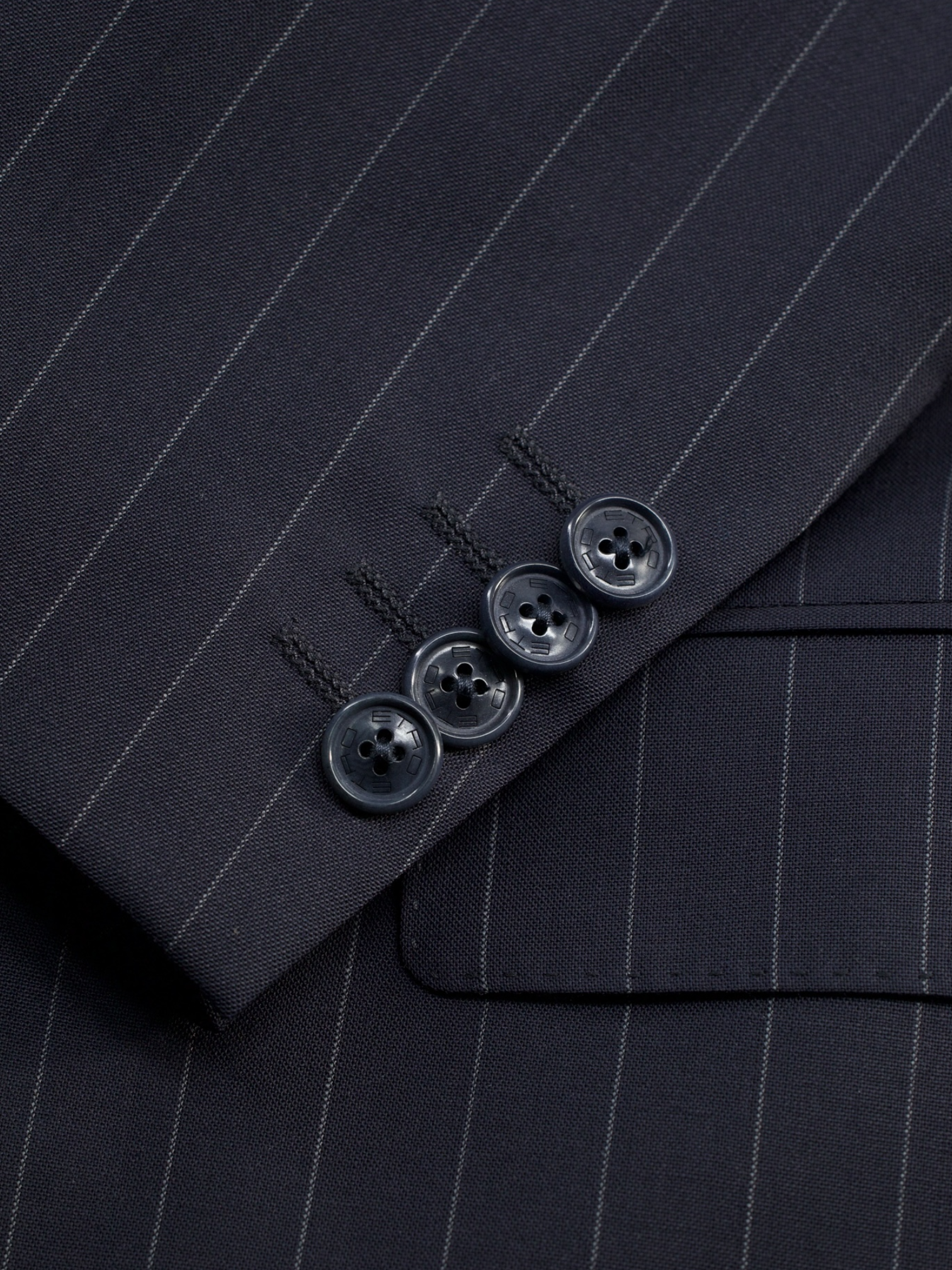 Etro Navy Lightweight-Wool Pinstripe Peak-Lapel Suit