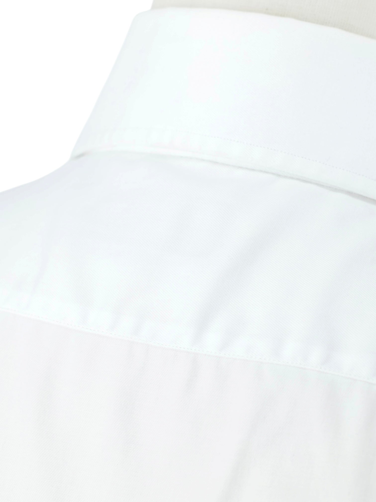 Finamore White Alumo Cotton Twill Eduardo Shirt