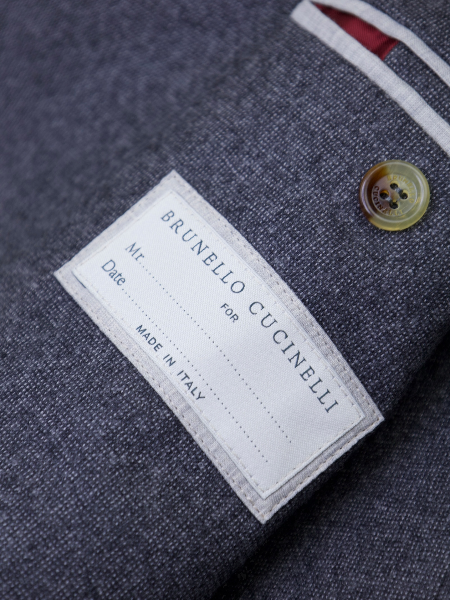 Brunello Cucinelli Grey Worsted Woollen Twill Suit