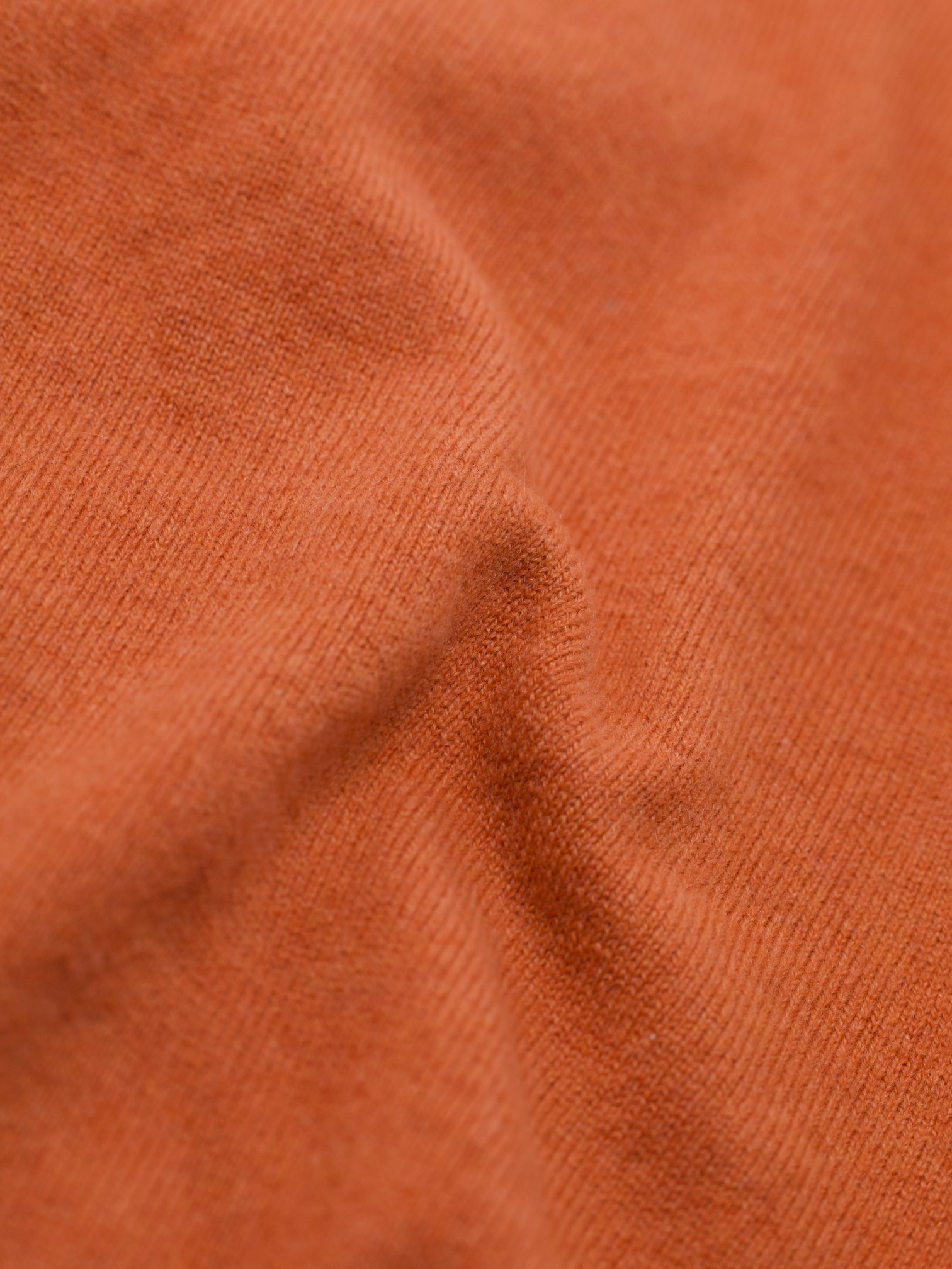Cesare Attolini Orange Duvet Cashmere Half-Zip Knitwear