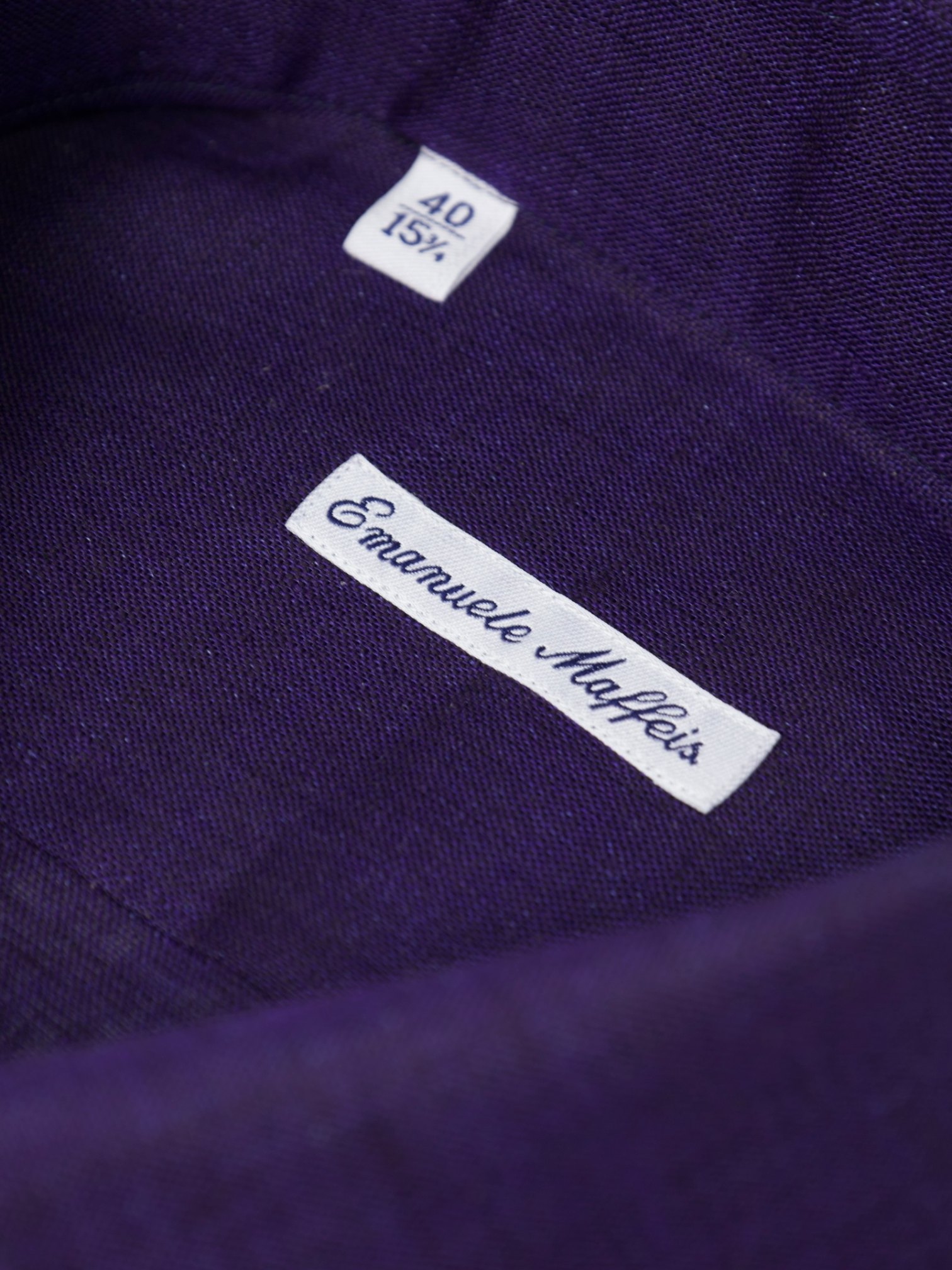 Emanuele Maffeis Dark Purple Linen Shirt