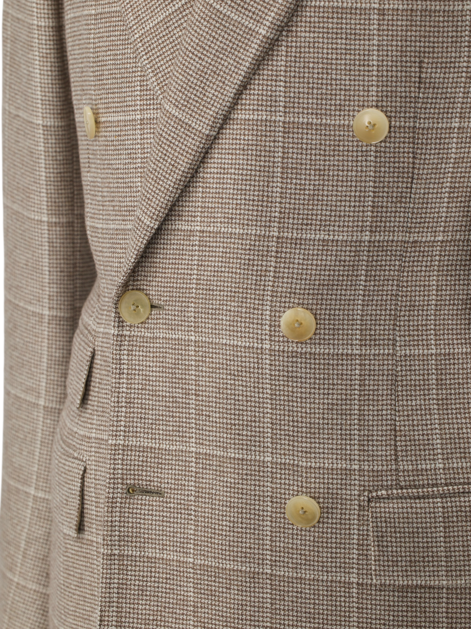 Ermenegildo Zegna Couture Light Brown Pure Cashmere Handmade Windowpane Jacket
