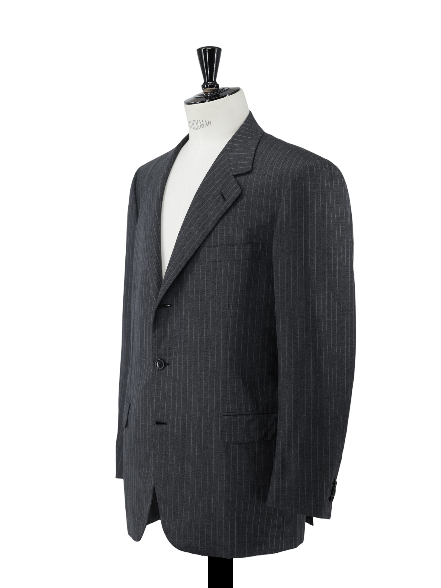 Brioni Grey Fine-Wool Classic Roman-Style Pinstripe Palatino Suit
