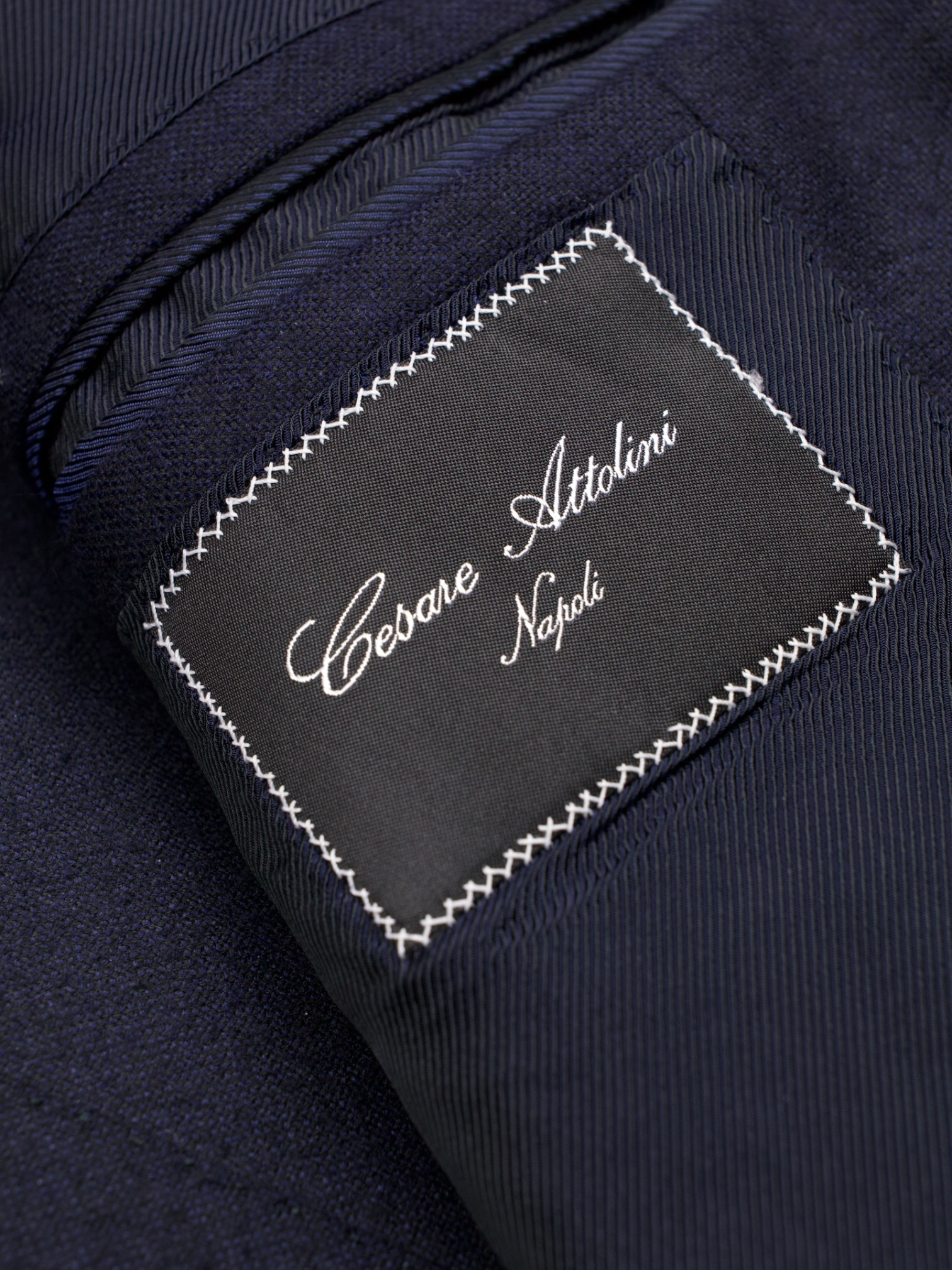 Cesare Attolini Navy Plushy Wool & Cashmere Jacket