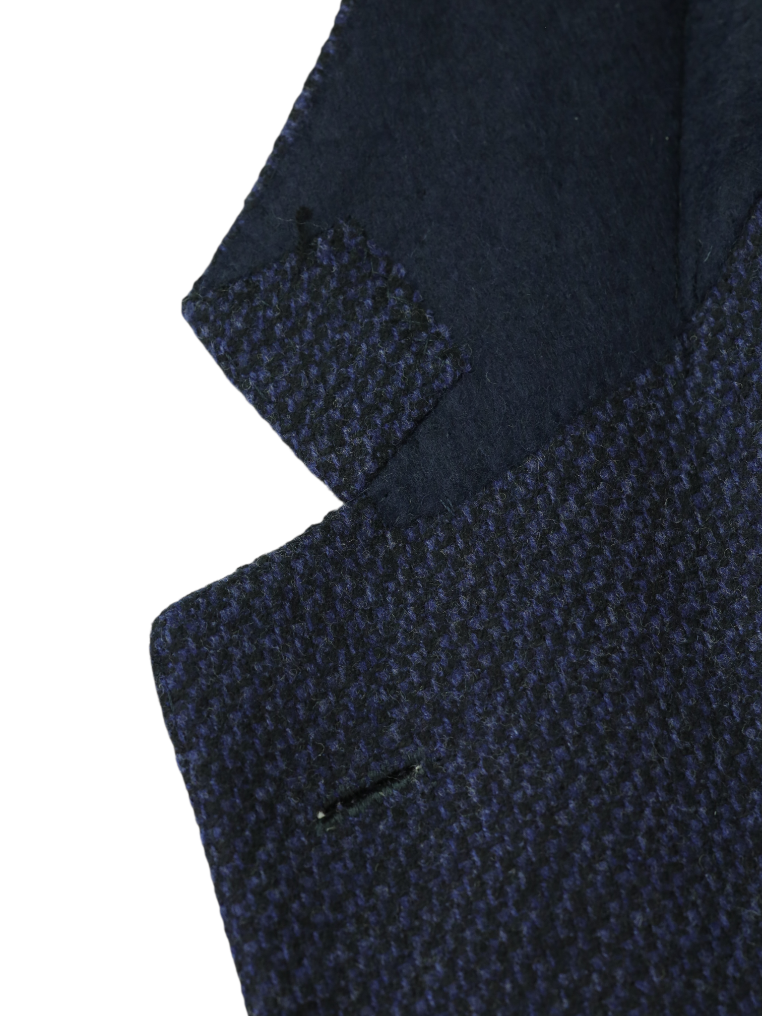 Kiton Blue Wool & Cashmere Bicolor Micro-Structure Jacket