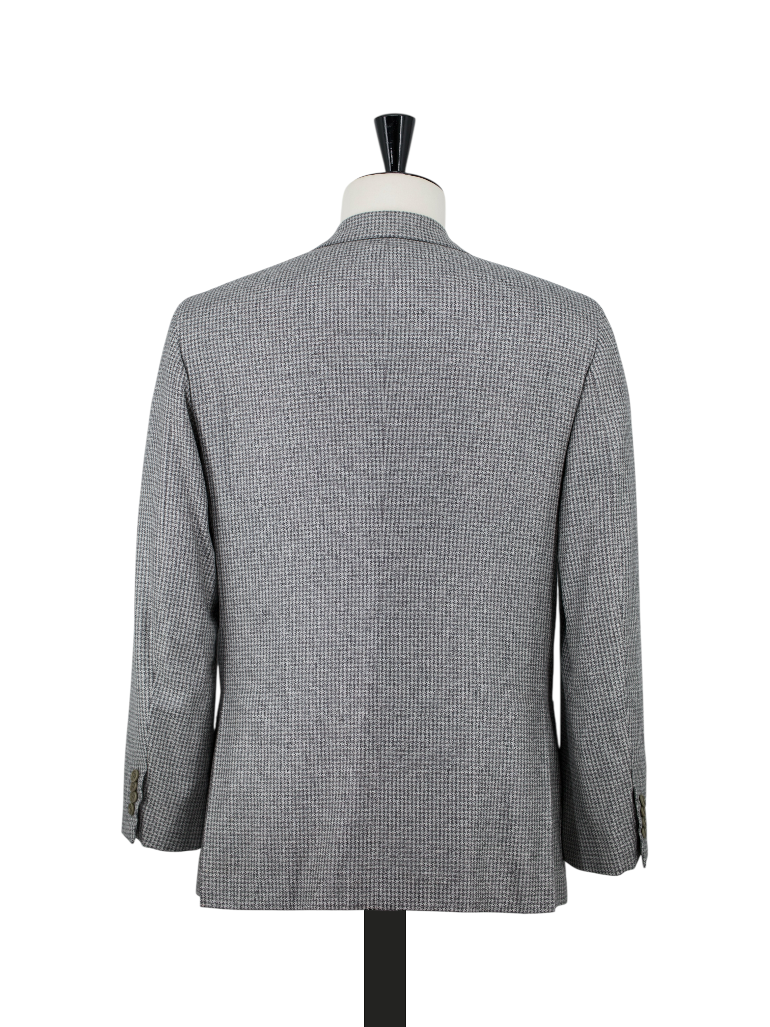 Kiton Grey Silk & Cashmere Pied de Poule Jacket